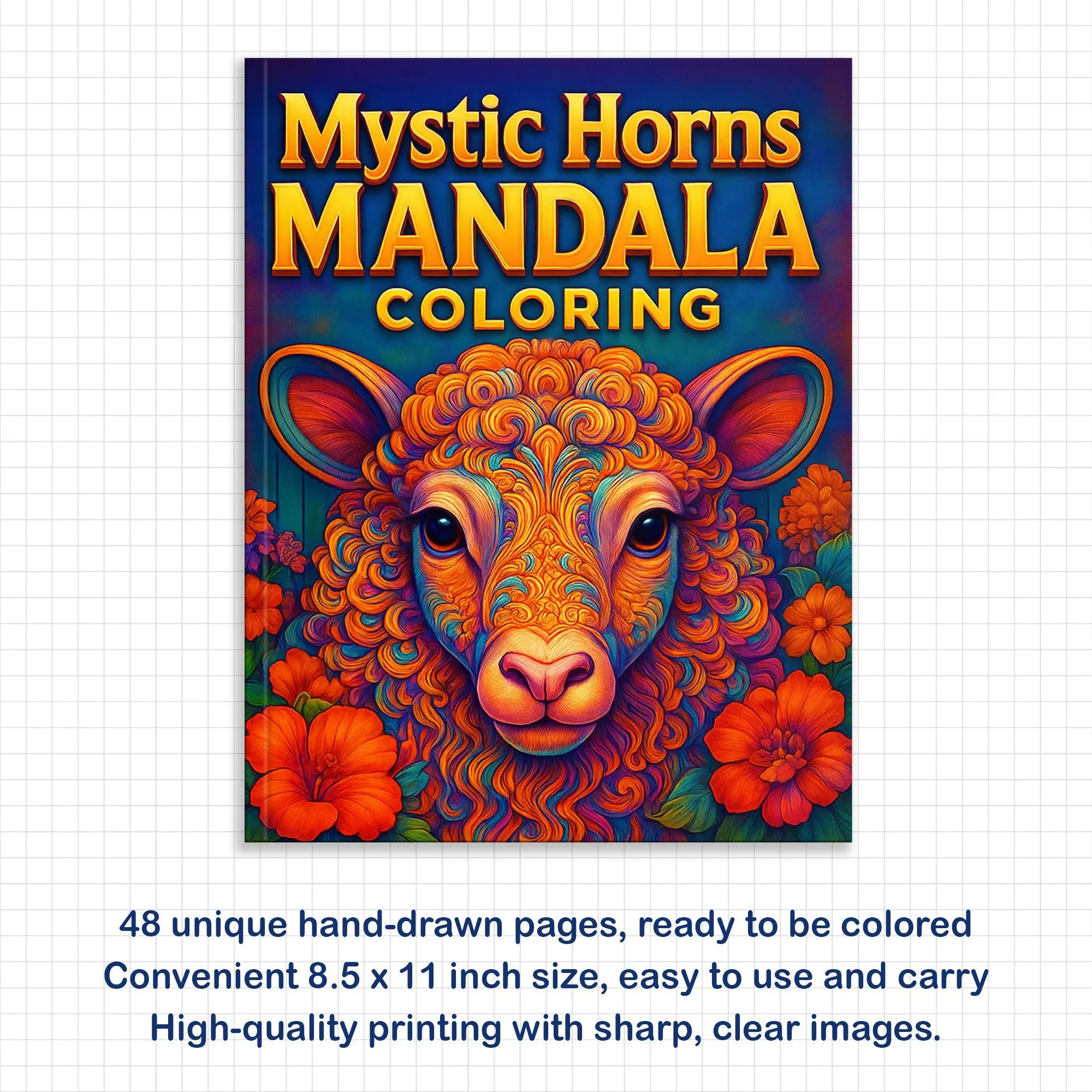 Mystic Horns Mandala Coloring Pages – 48 Intricate Animal Designs for Adults - image 4