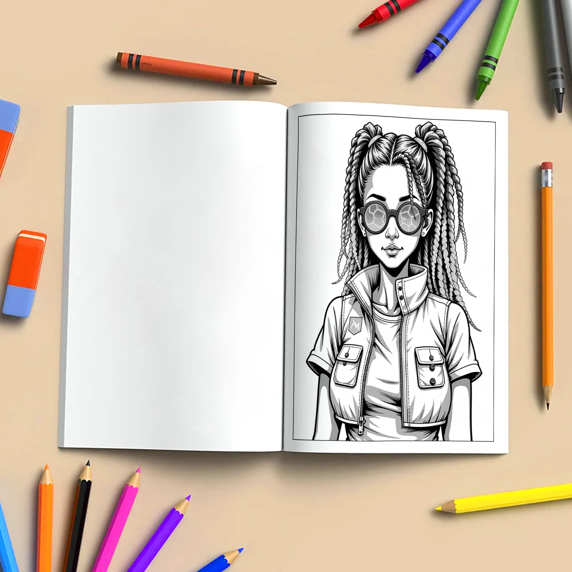 Urban Queens – Black Girls Coloring Pages – 48 Pages – Cool, Stylish, Confident – For Adults - image 4