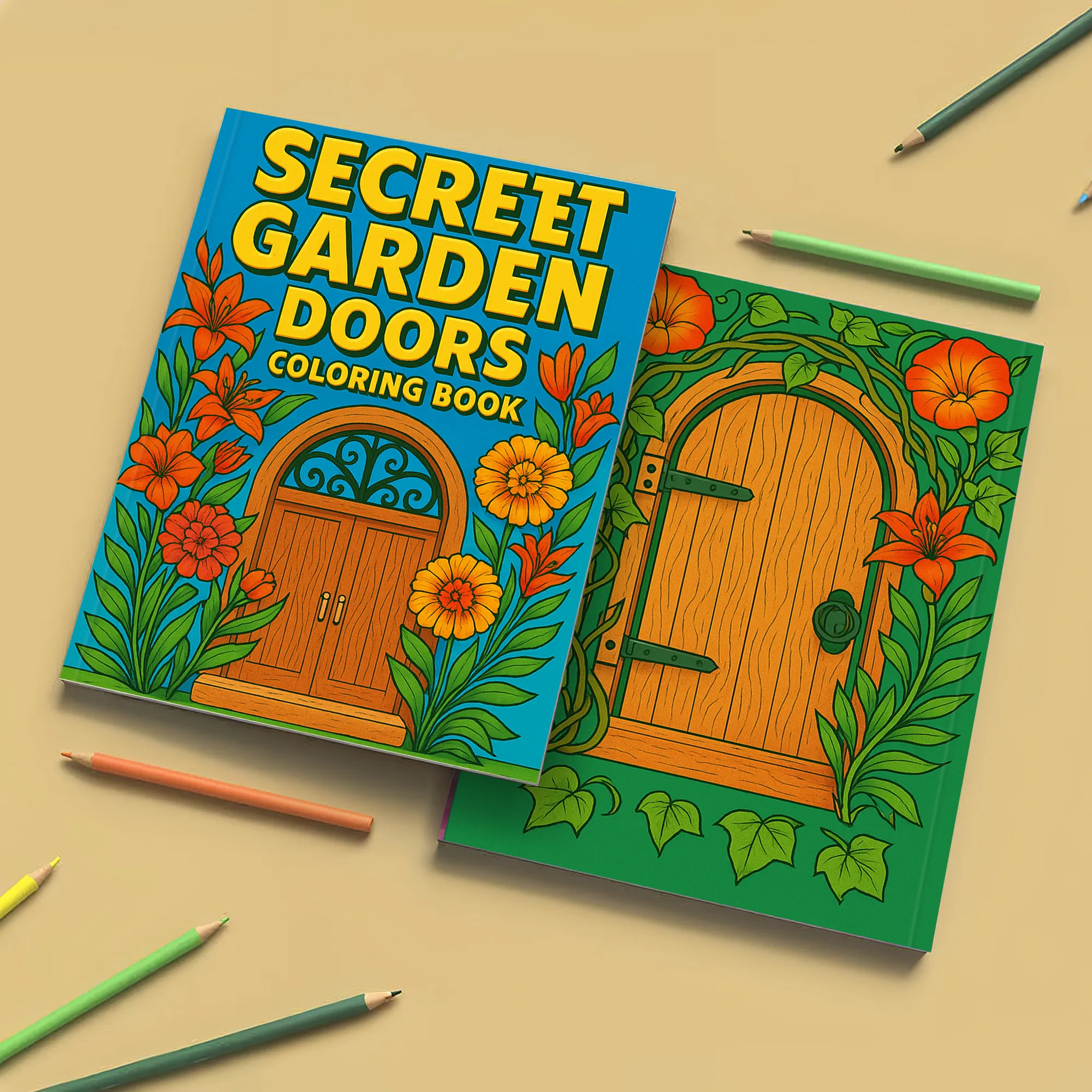 Secret Garden Doors Coloring Pages for Kids – 48 Magical Door Scenes - image 7