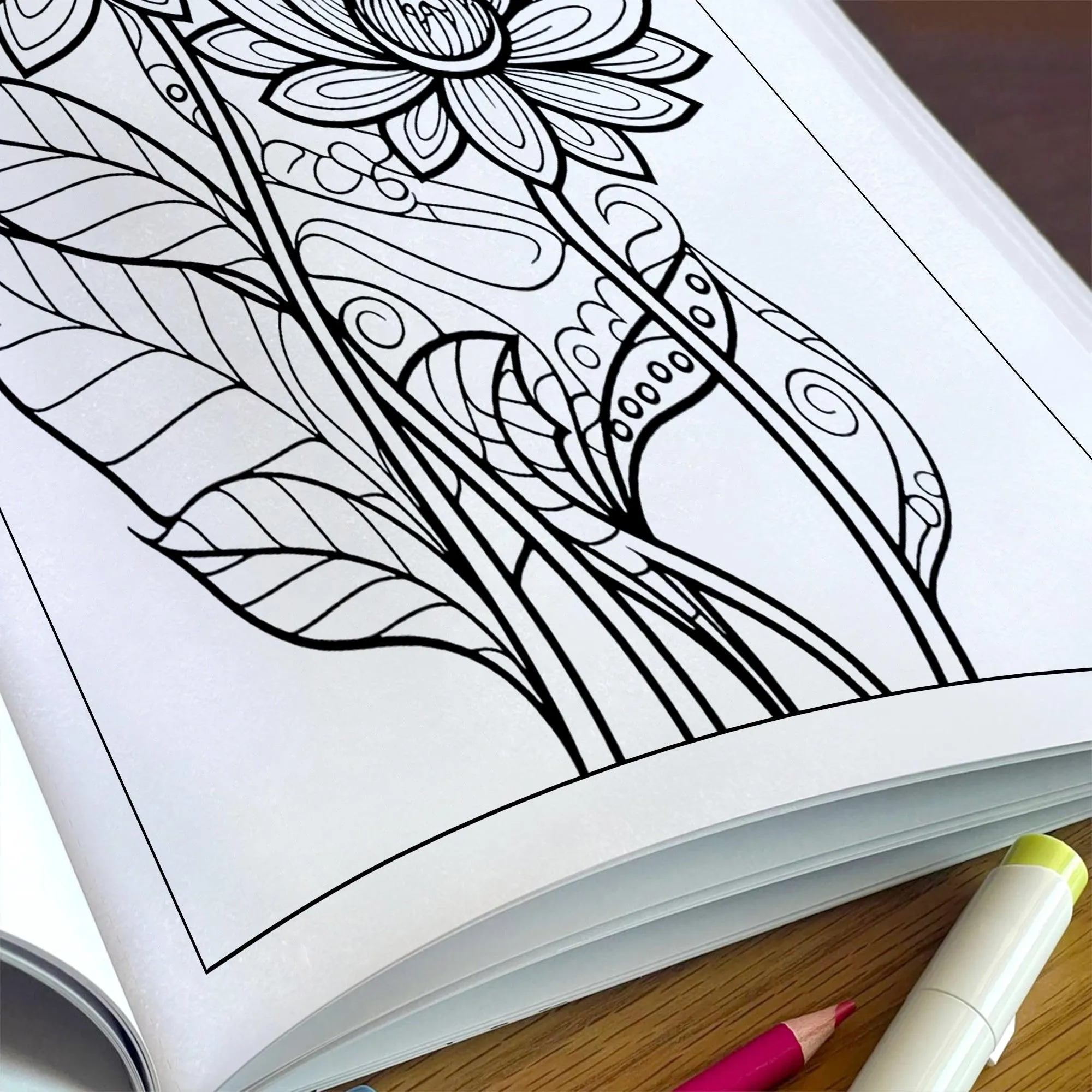 Zentangle Bloom Coloring Pages – 48 Pages – Detailed Floral Art – For Adults - image 5
