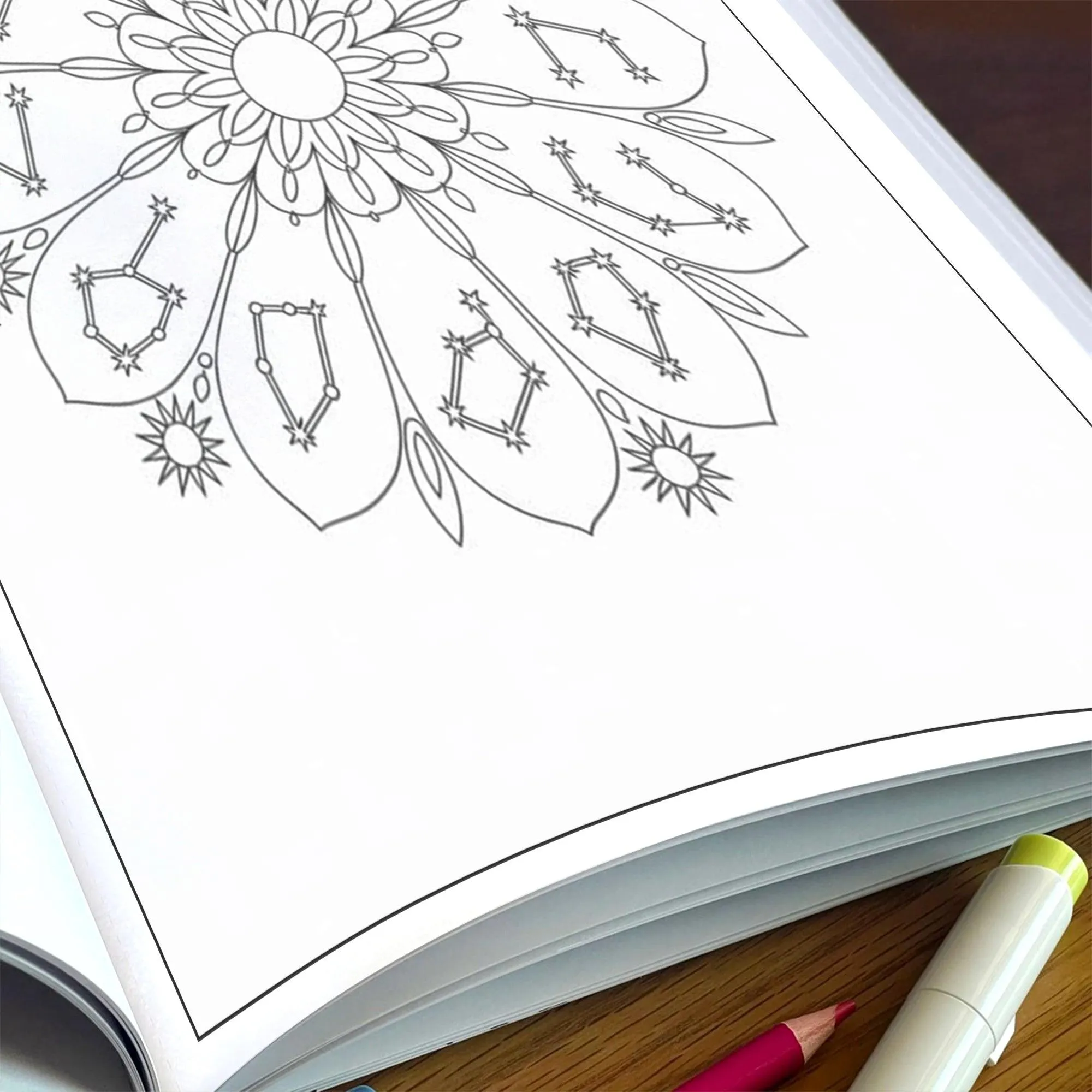 Zodiac Harmony – Astrology Coloring Pages – 48 Pages – Stars, Constellations, Mandala Designs – For Adults - image 5
