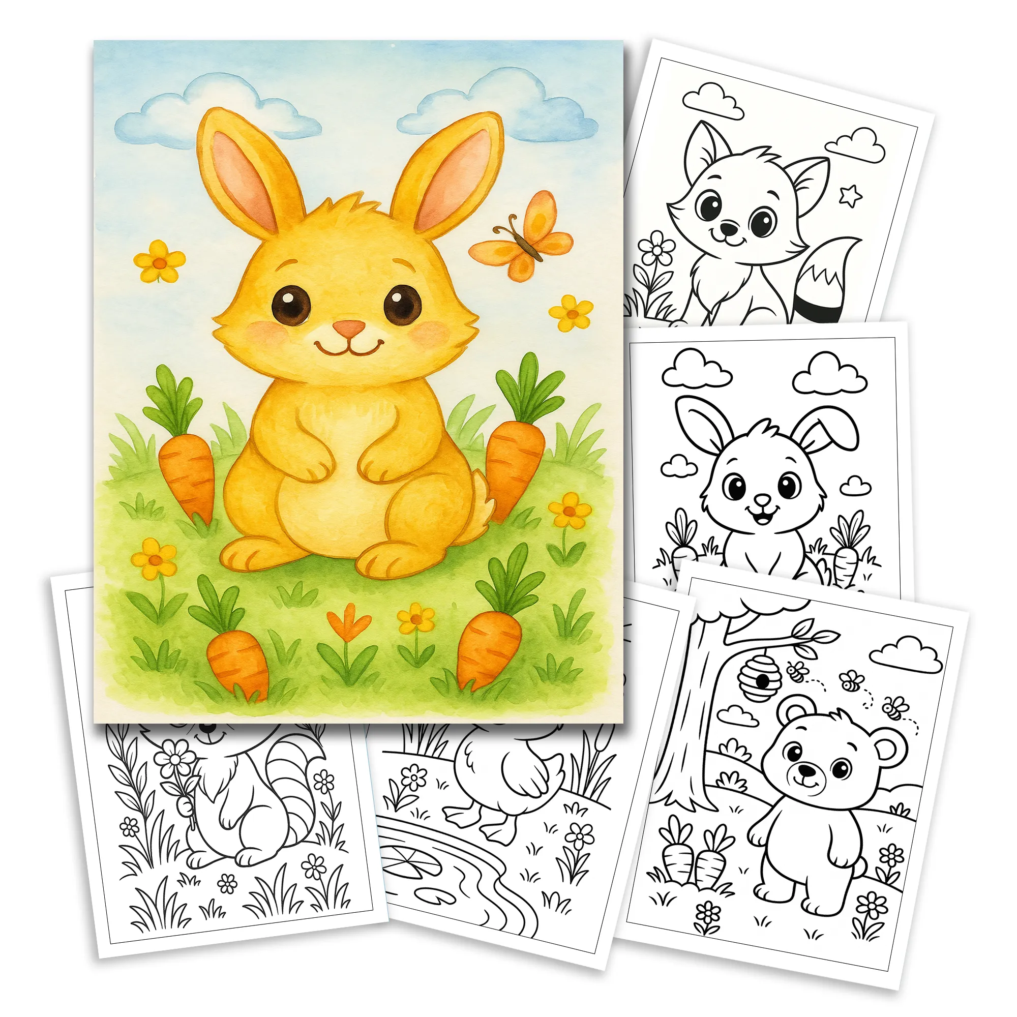 Animal Coloring Book - Relaxing and Joyful Animal Scenes to Color - image 2