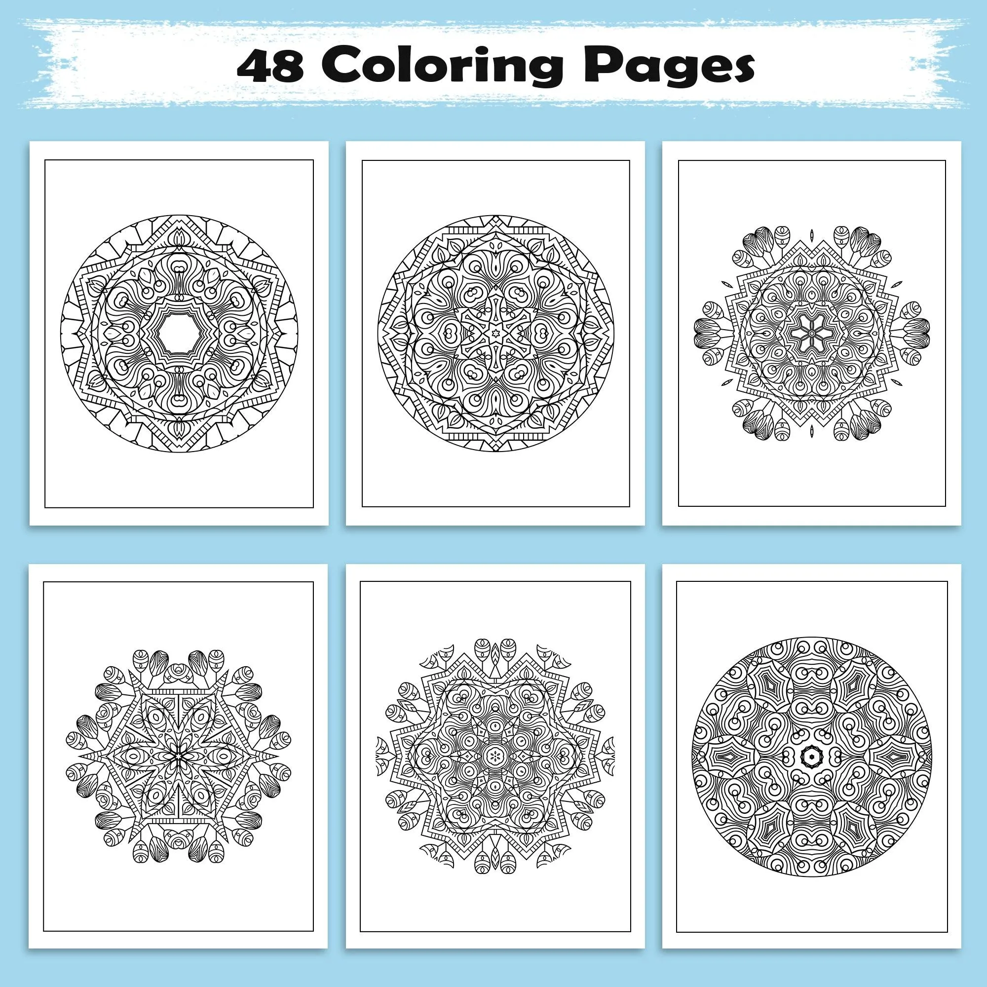 Petal Pulse – Floral Mandala Coloring Pages – 48 Intricate Designs for Adults - image 2