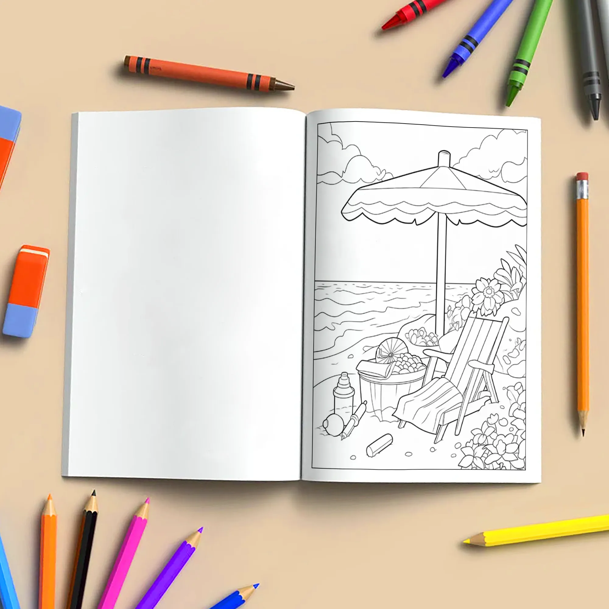 Hawaii by the Sea Coloring Pages – 48 Scenic Island Pavilions and Shores for Adults - image 4