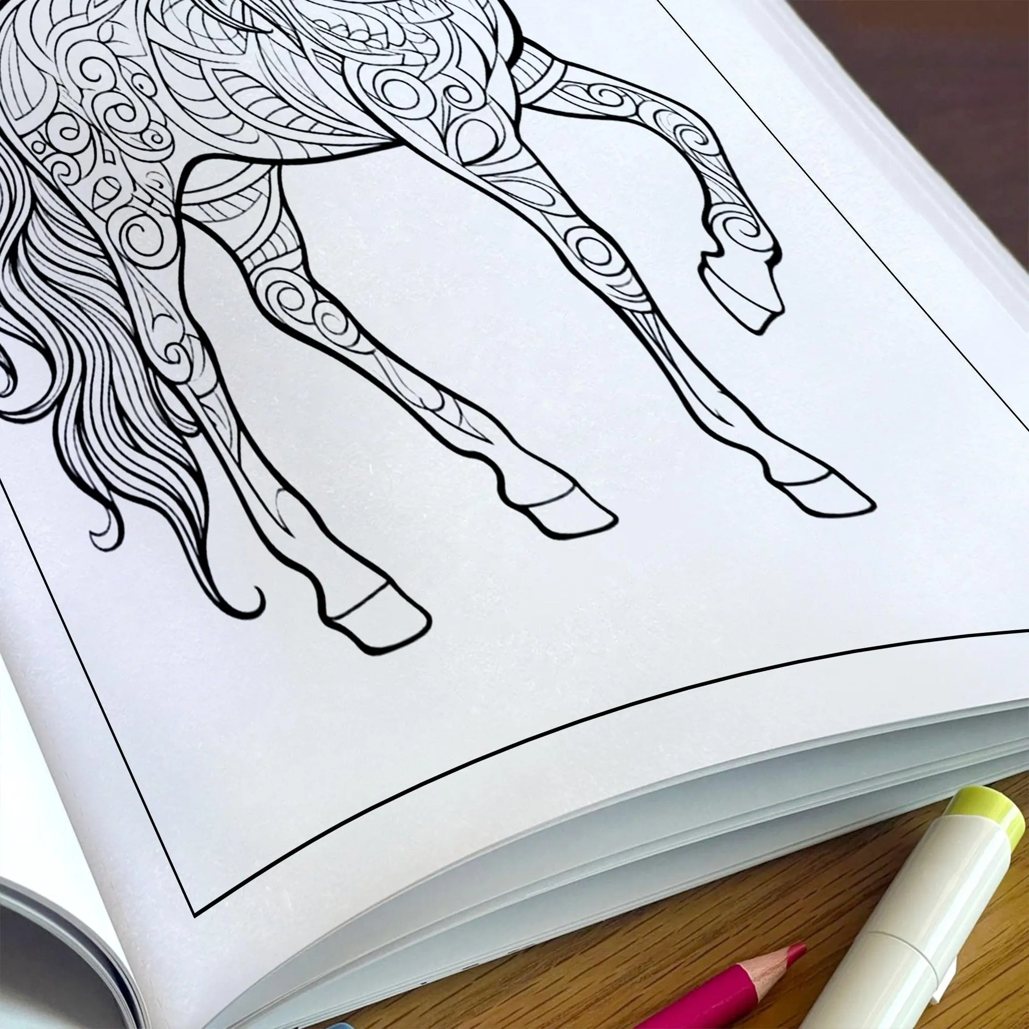 Majestic Horse Mandalas Coloring Pages – 48 Elegant Line Art Designs for Adults - image 5