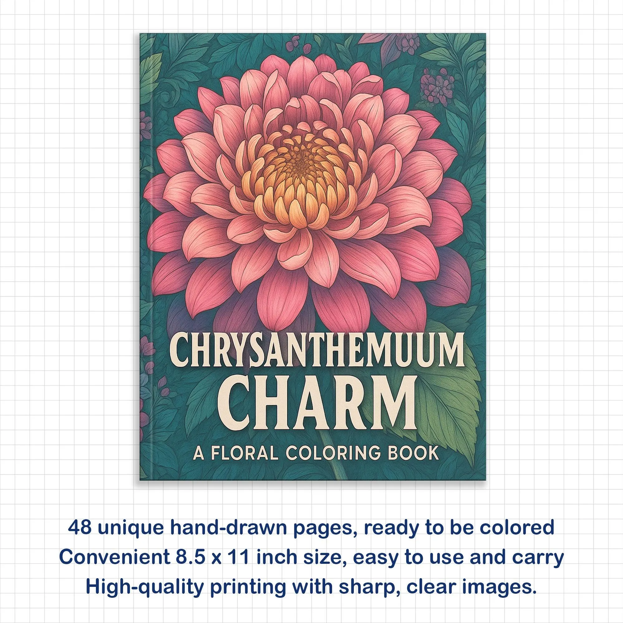 Chrysanthemum Charm Coloring Pages – 48 Pages – Beautiful Flower Art, Intricate Petals – For Adults - image 2