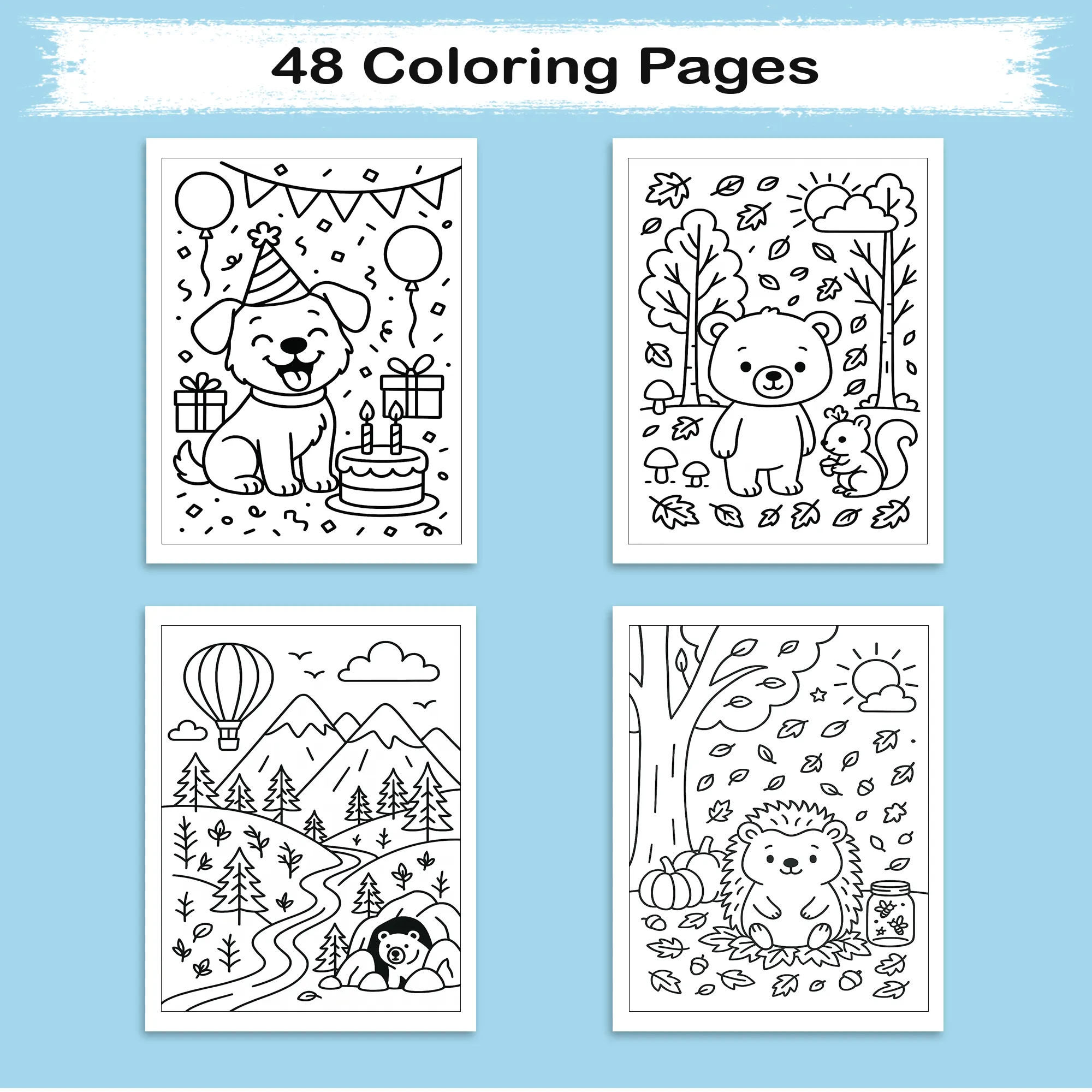 Nature’s Cutest Animal Coloring Pages for Kids – 48 Easy & Fun Designs - image 3
