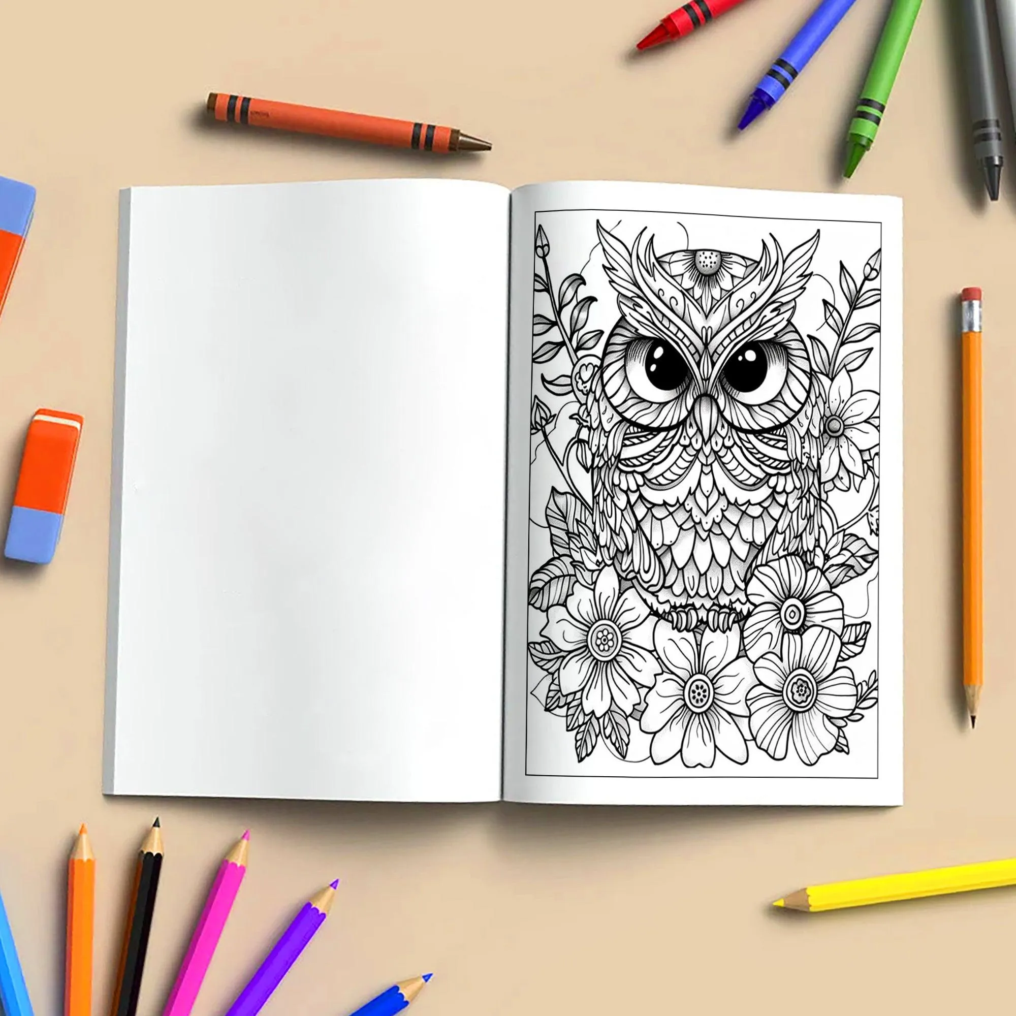 Floral Owls Coloring Pages – 48 Mandala-Inspired Bird Designs for Adults - image 4