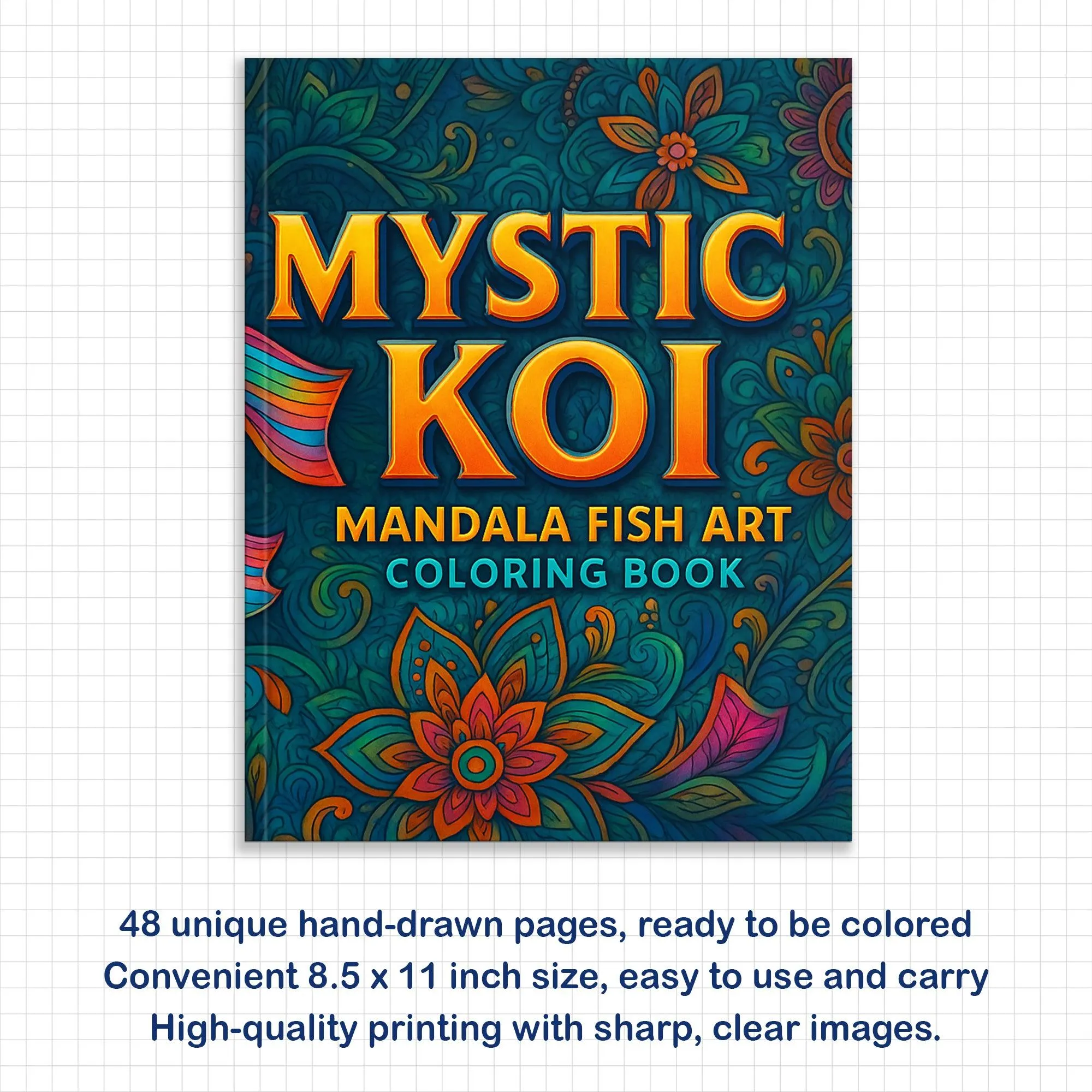 Mystic Koi Coloring Pages – 48 Intricate Fish Mandala Designs – For Adults - image 2