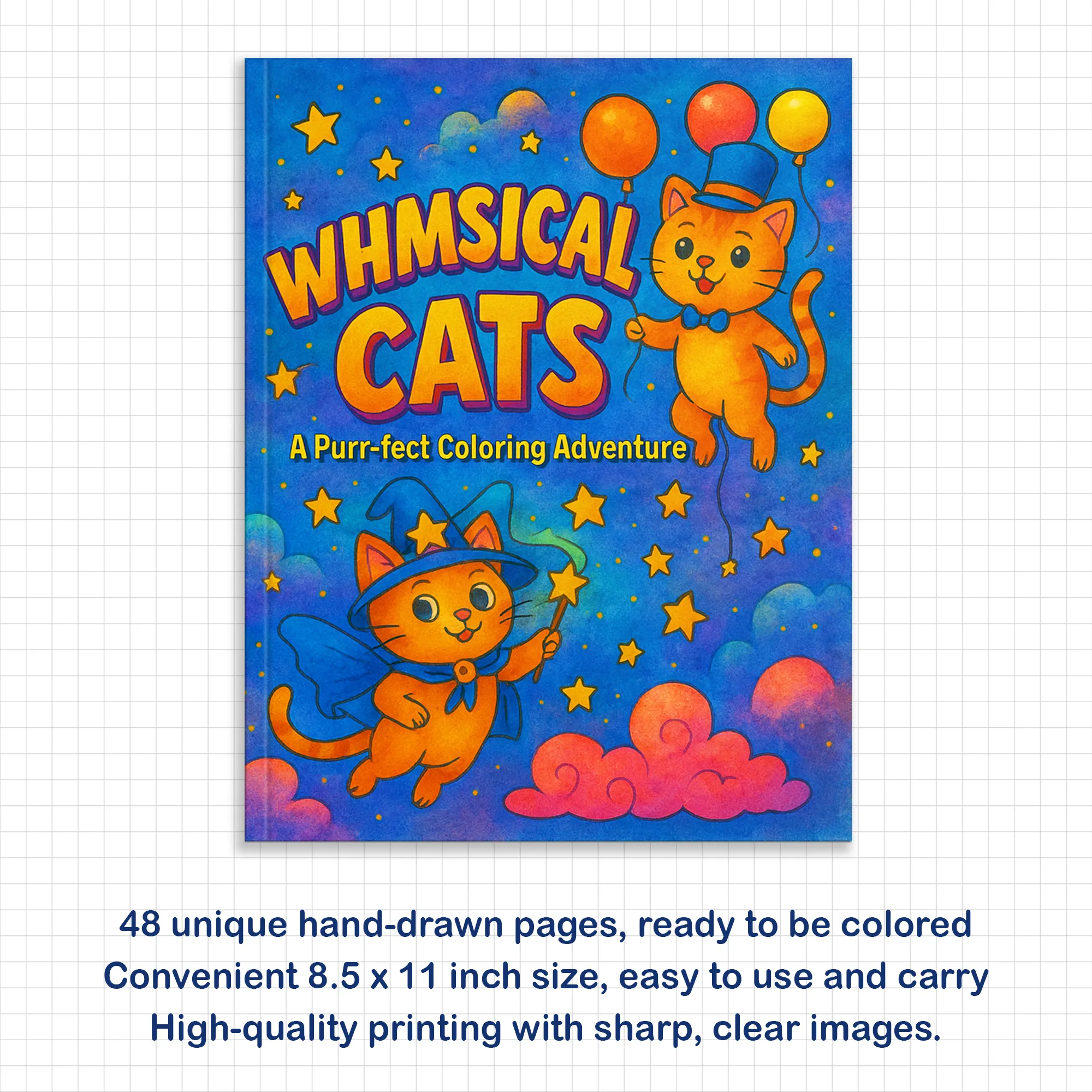 Whimsical Cat Coloring Book – Relaxing & Imaginative Artwork for All Ages - image 3
