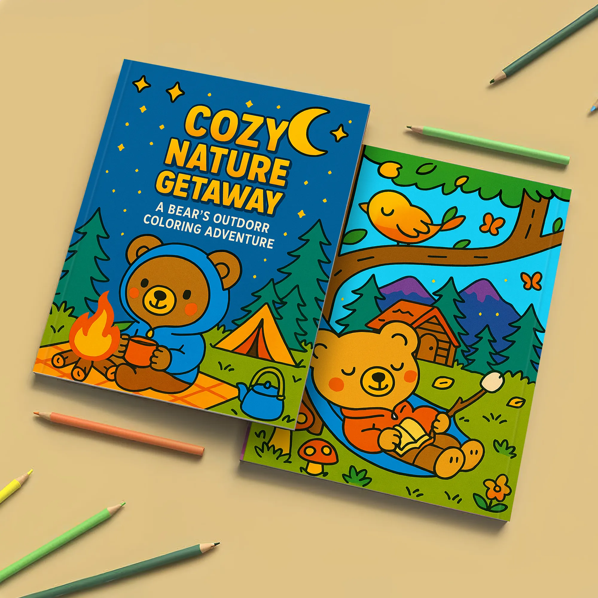 Cozy Nature Getaway Coloring Book – 48 Relaxing Outdoor Scenes with Cute Bears, Camping, Stargazing & Forest Adventures - image 7