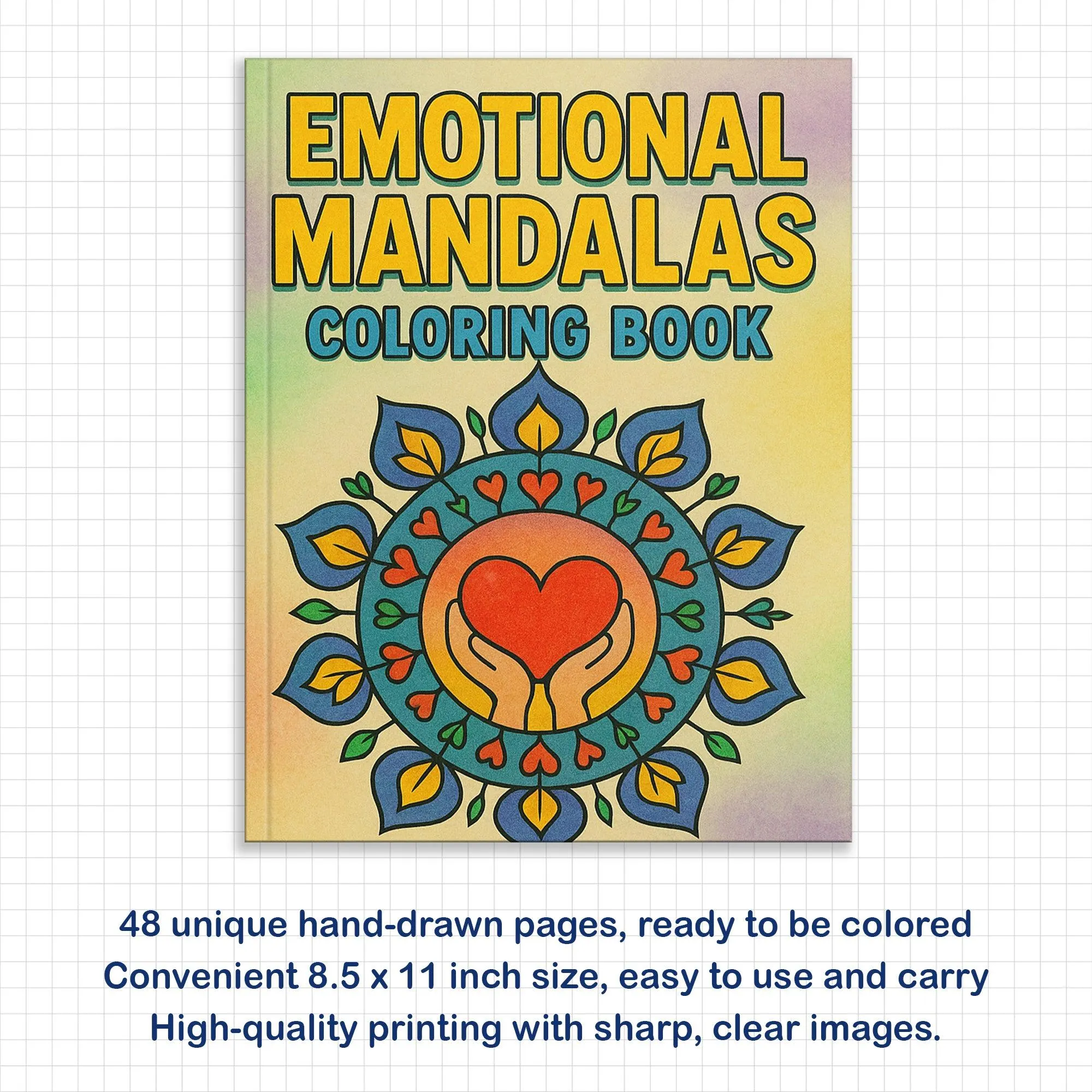 Emotional Mandalas – Mandala Coloring Pages – 48 Pages – Joy, Calm, Gratitude & Reflective Patterns – For Adults - image 3