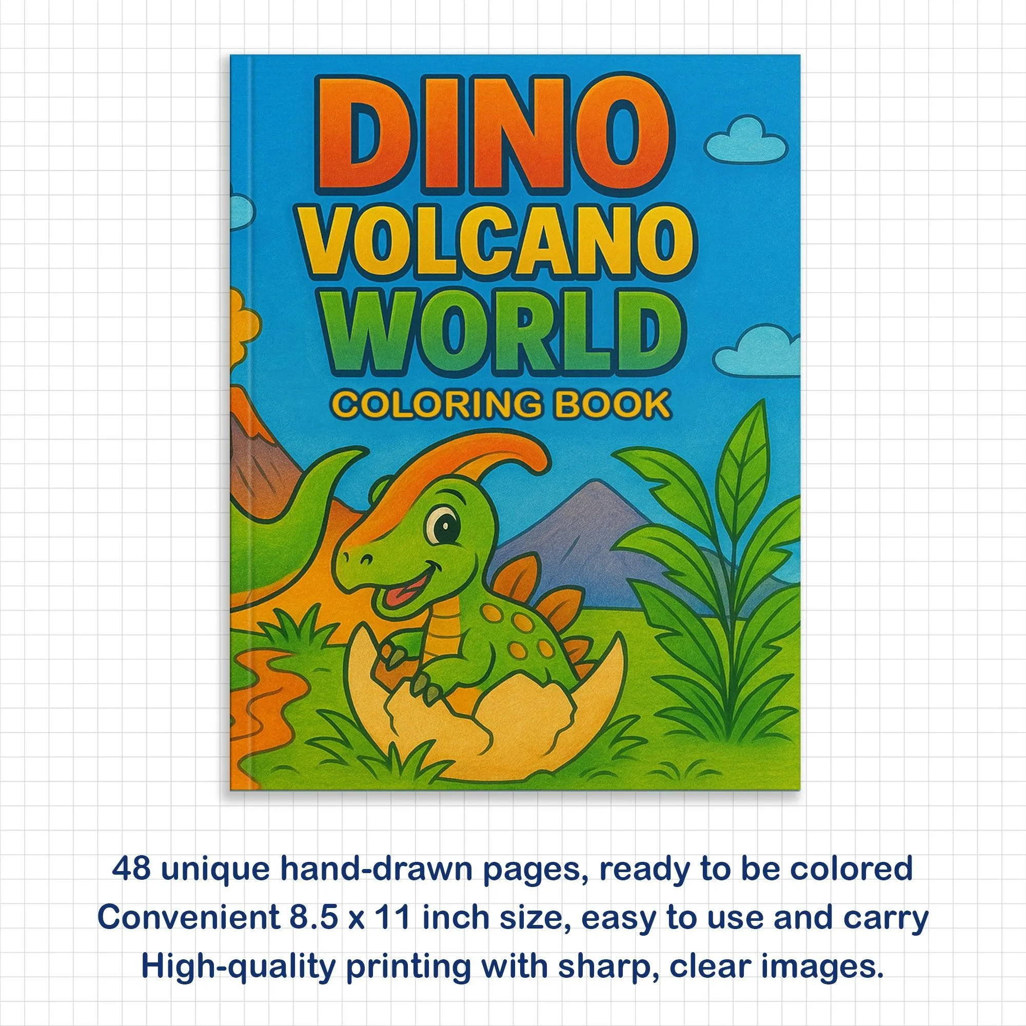 Dino Volcano World Coloring Pages for Kids – 48 Action-Packed Designs - image 4