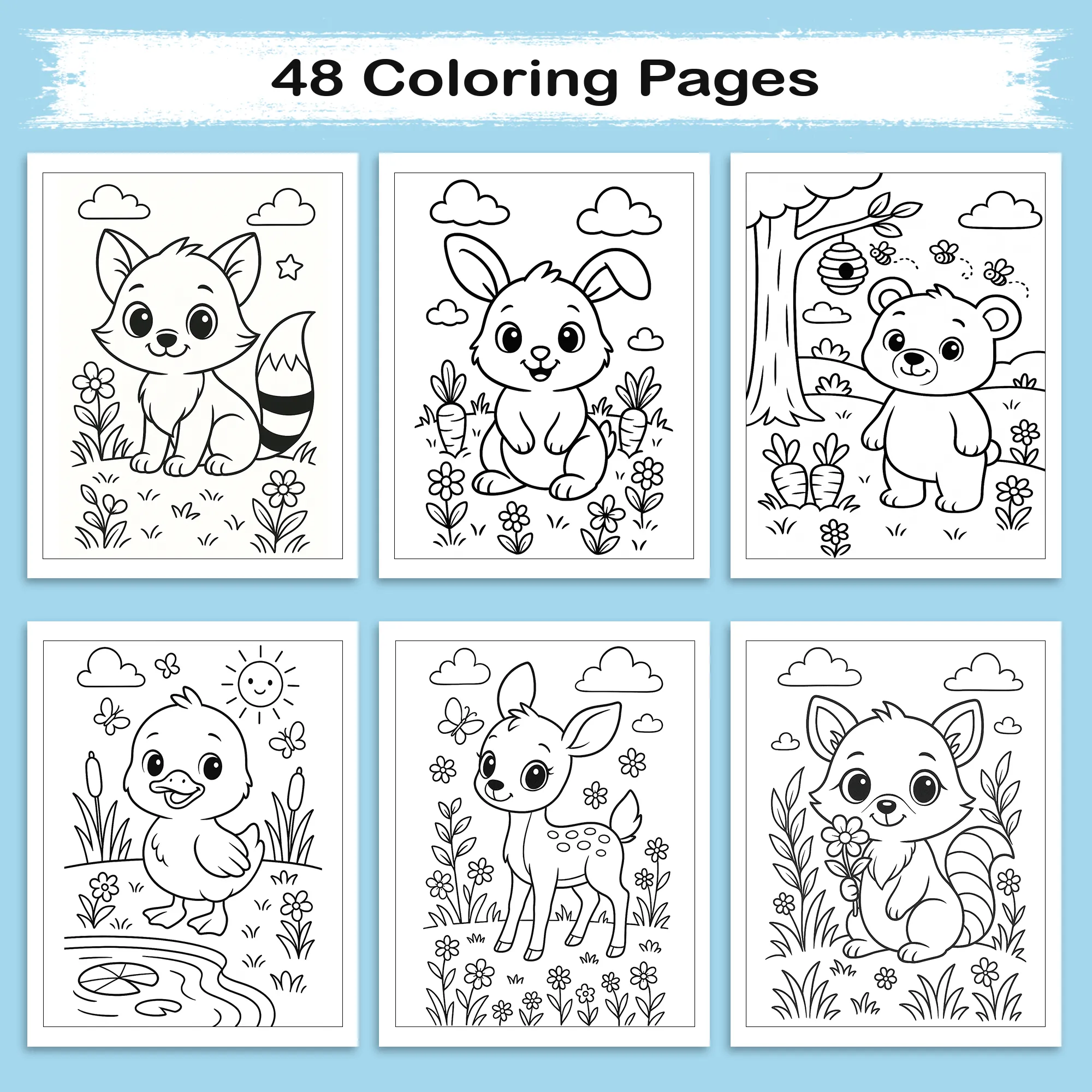 Animal Coloring Book - Relaxing and Joyful Animal Scenes to Color - image 4