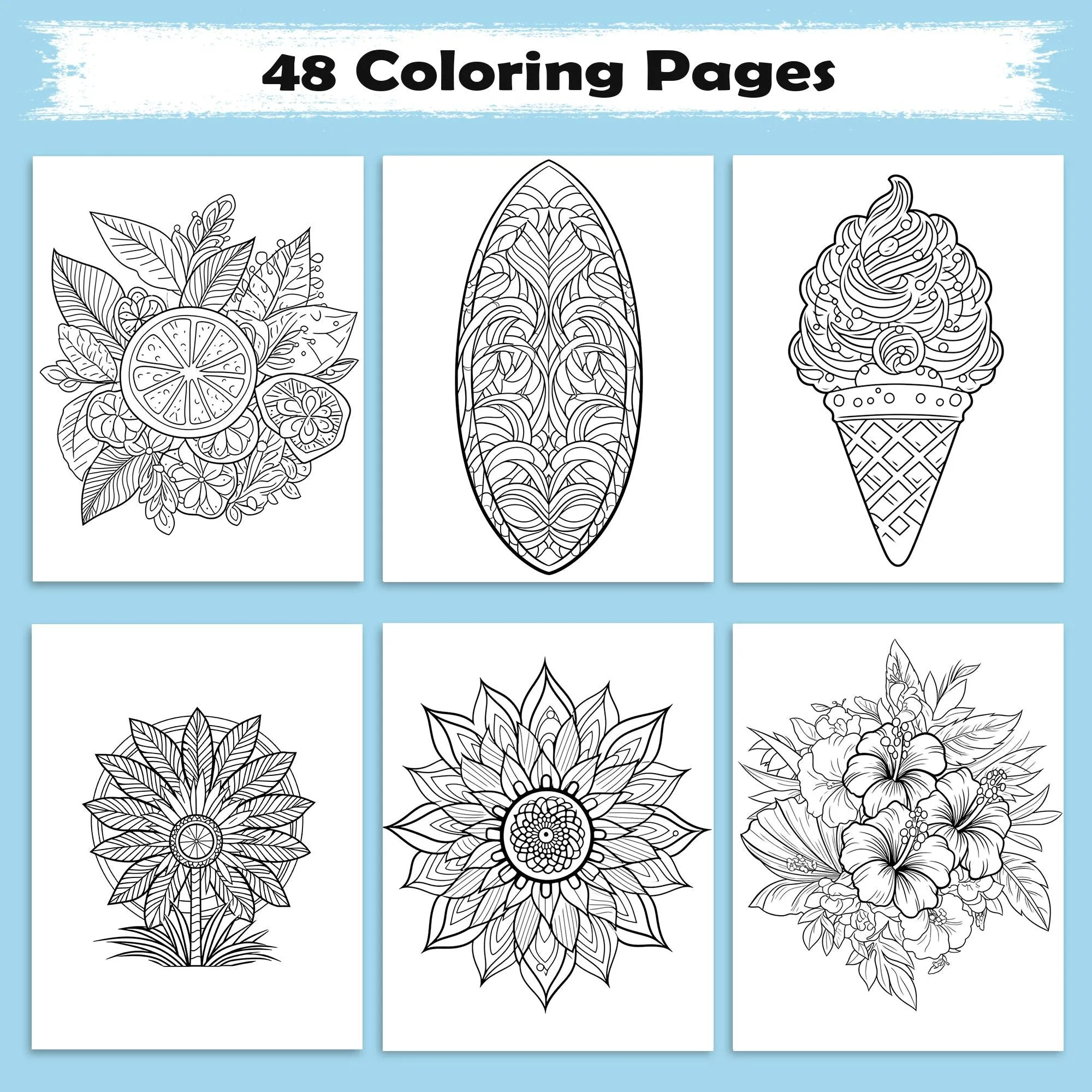 Sunshine Mandalas Coloring Pages – 48 Pages – Radiant Patterns, Relaxing Summer Vibes, Bold Designs – For Adults - image 2