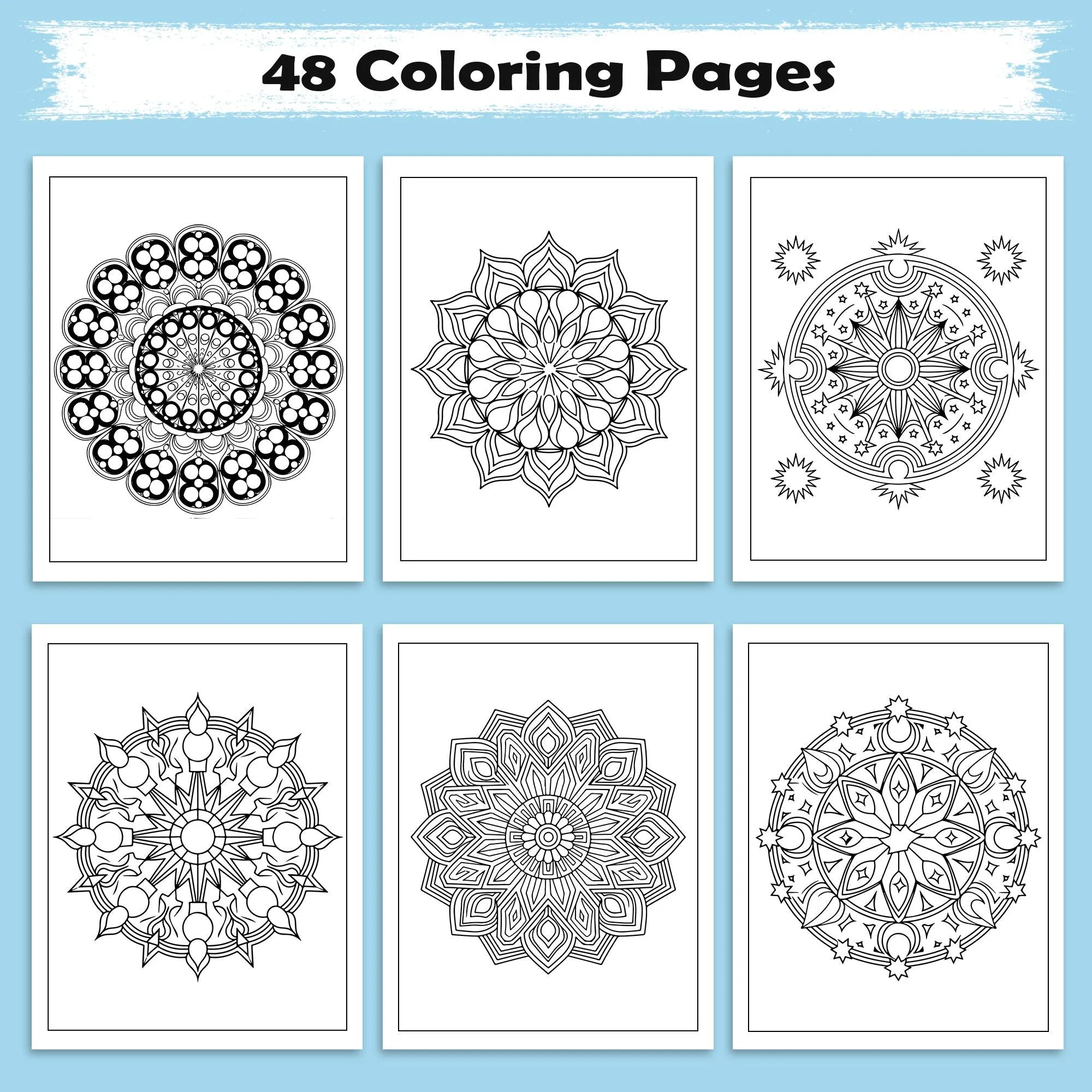 Elegant Mandala Bloom Coloring Pages – 48 Relaxing Floral Circle Patterns for Adults - image 2