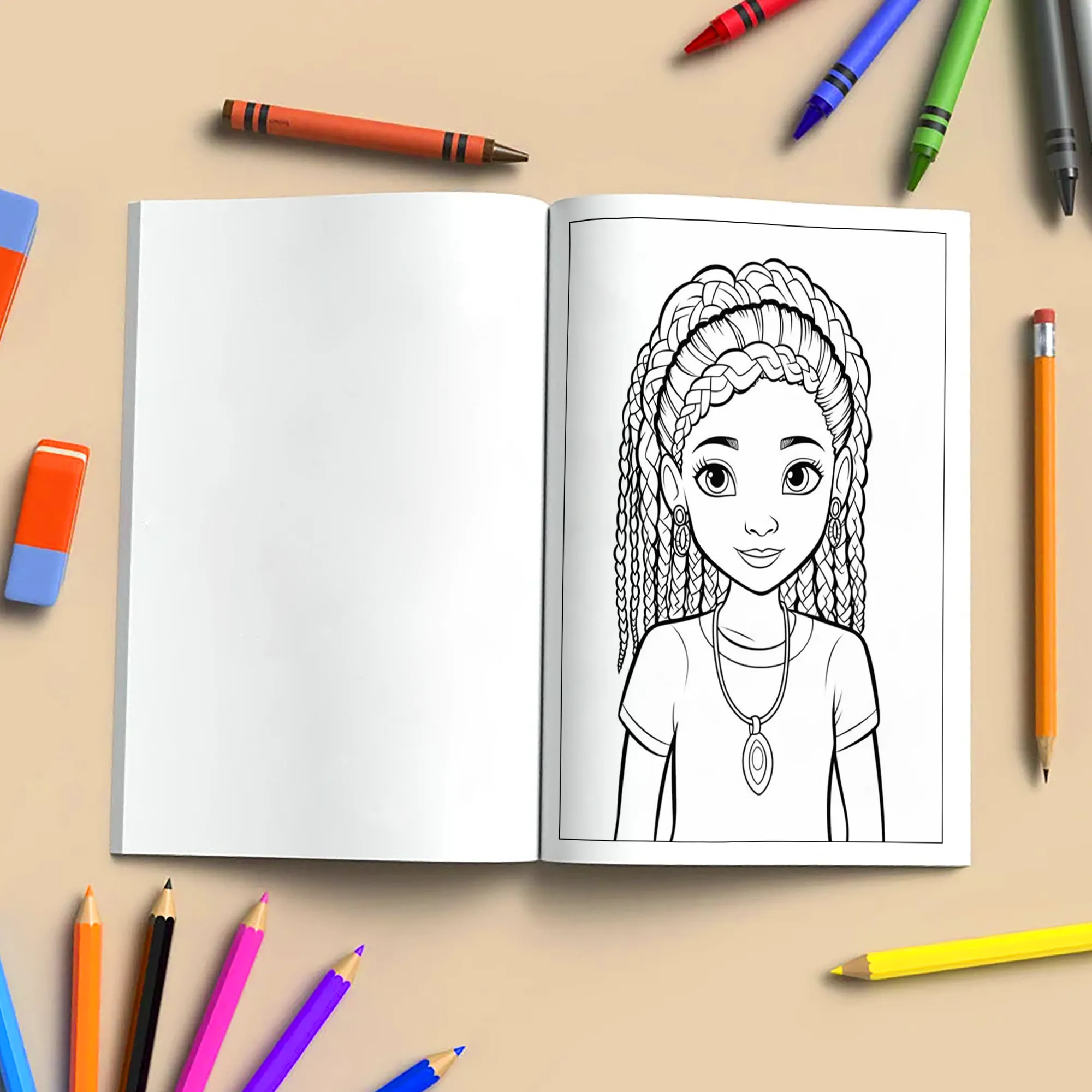 Radiant Queens – Black Girls Coloring Pages – 48 Pages – Bold, Beautiful, Empowering Portraits – For Adults - image 4