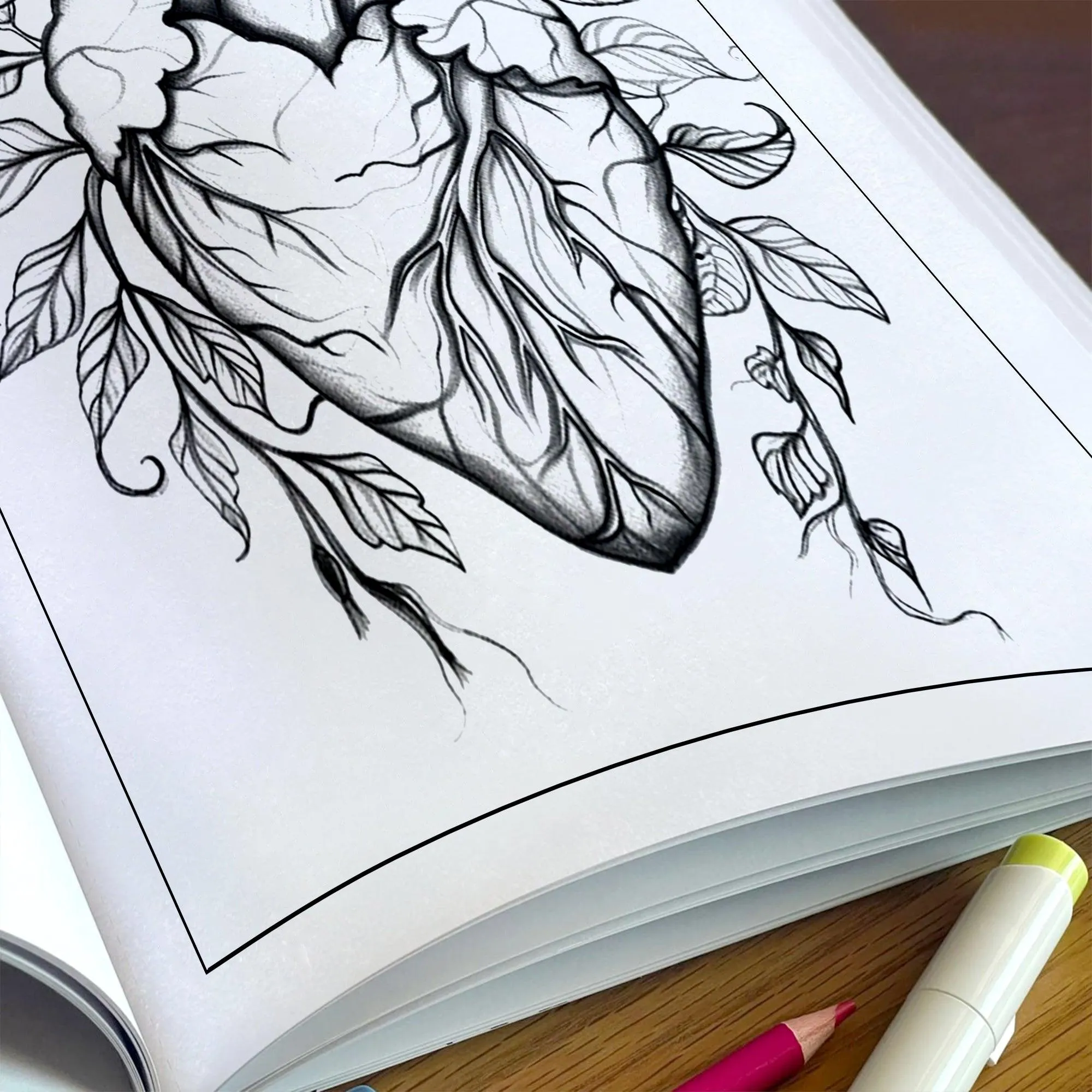 Heart & Bloom Coloring Pages – 60 Floral Anatomy Designs for Adults - image 5