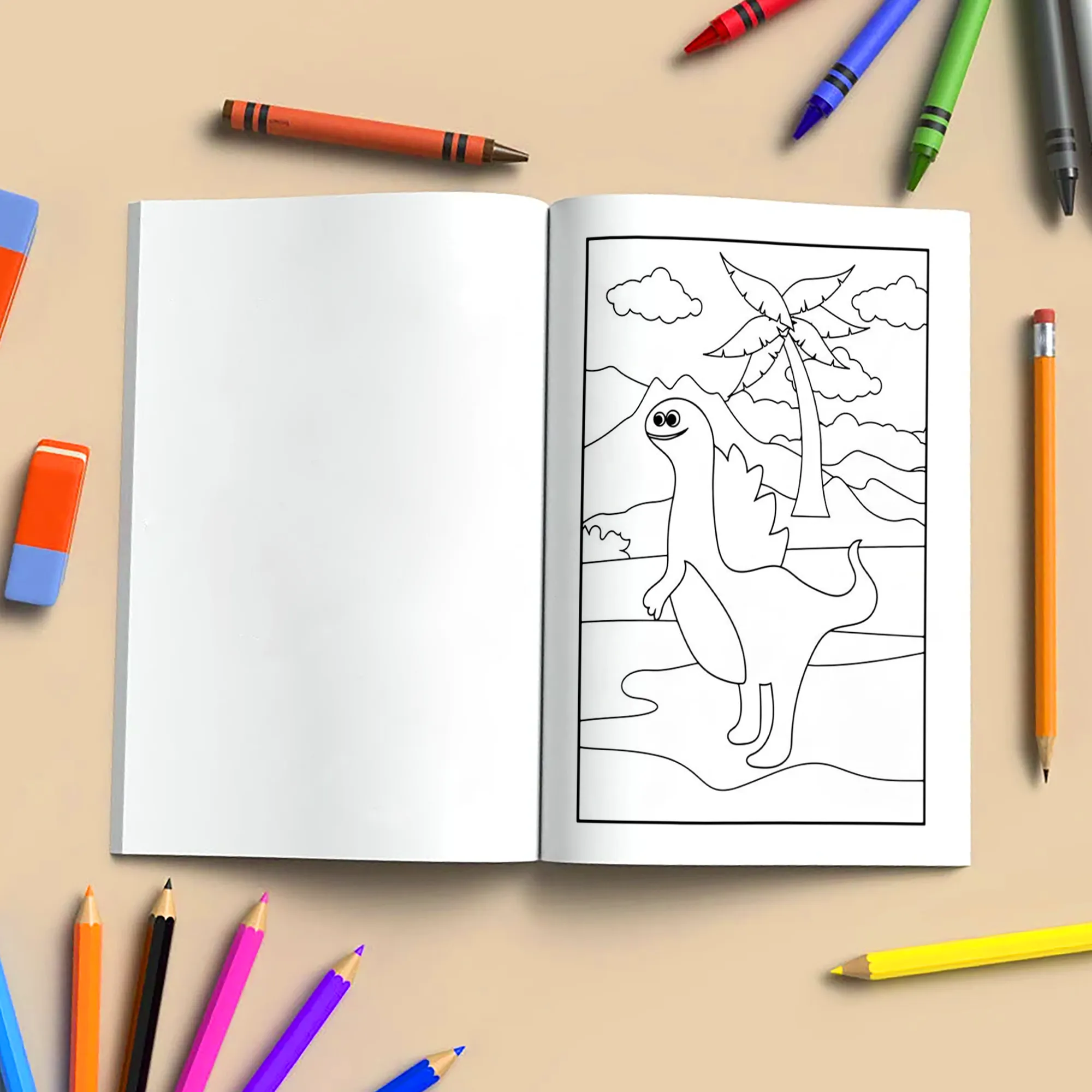 Smiley Dinosaurs Coloring Pages – 48 Joyful, Easy-to-Color Dinosaur Designs – For Kids - image 4