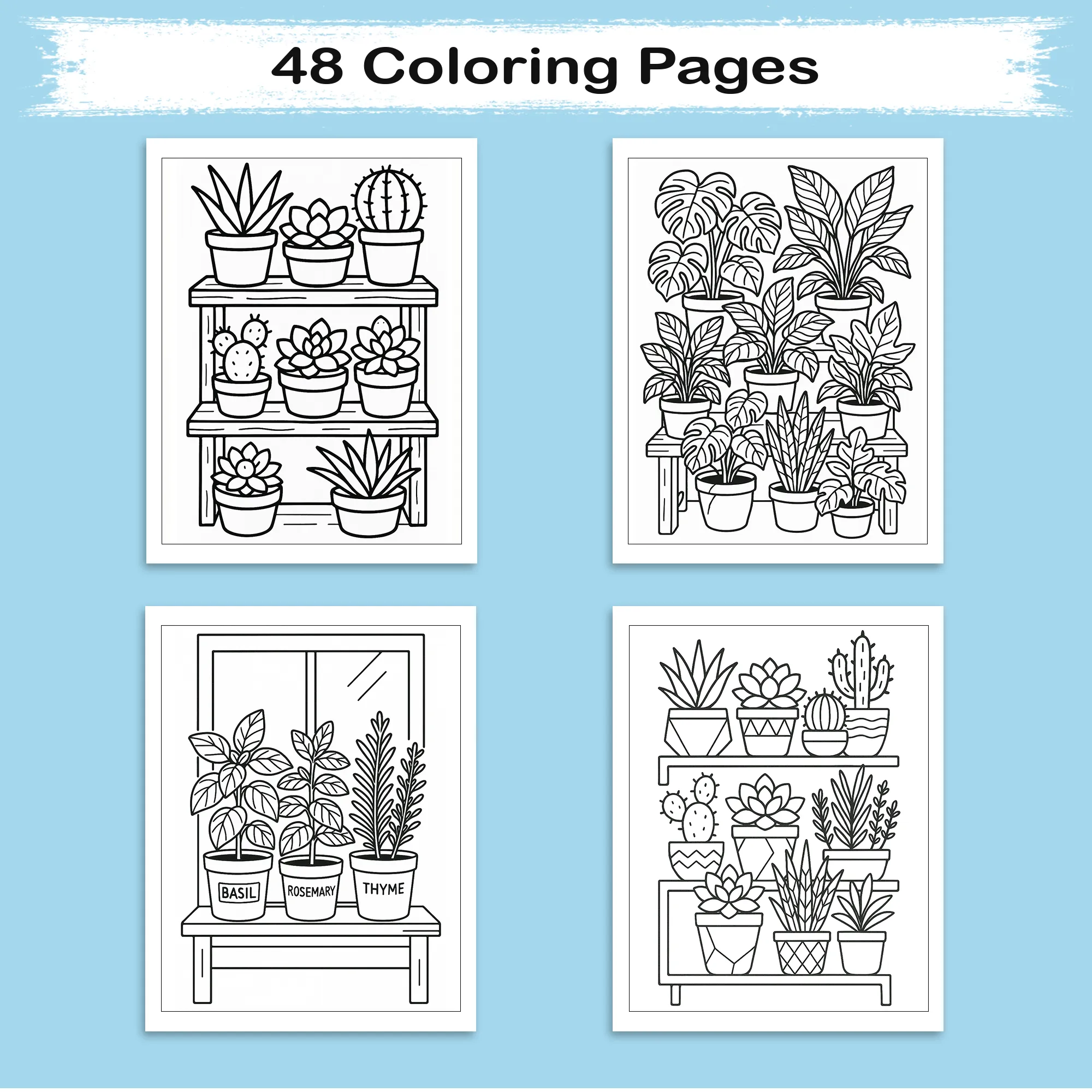 Cozy Porch Garden Coloring Pages for Kids – 48 Fun and Easy Nature Scenes - image 4