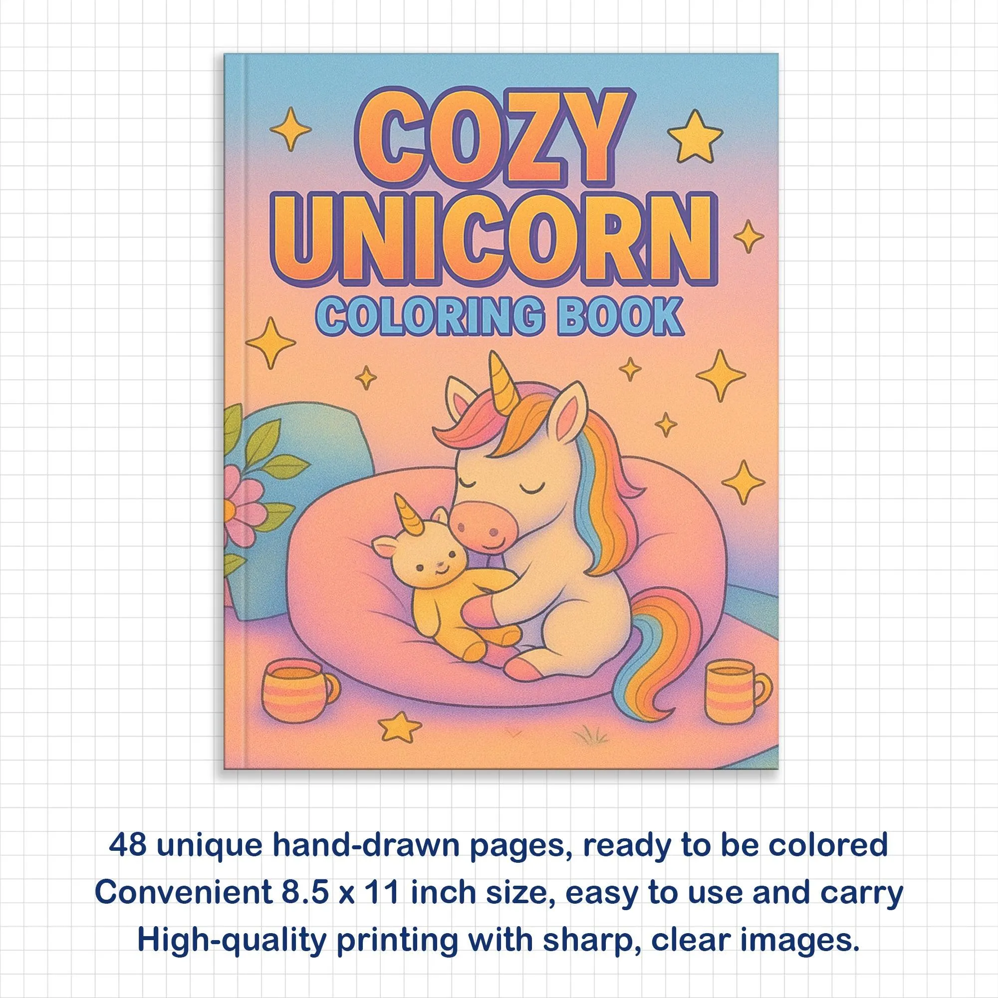 Cozy Unicorn Dreams – Unicorn Coloring Pages – 48 Pages – Snuggly, Sleepytime, Magical Moments – For Kids - image 4
