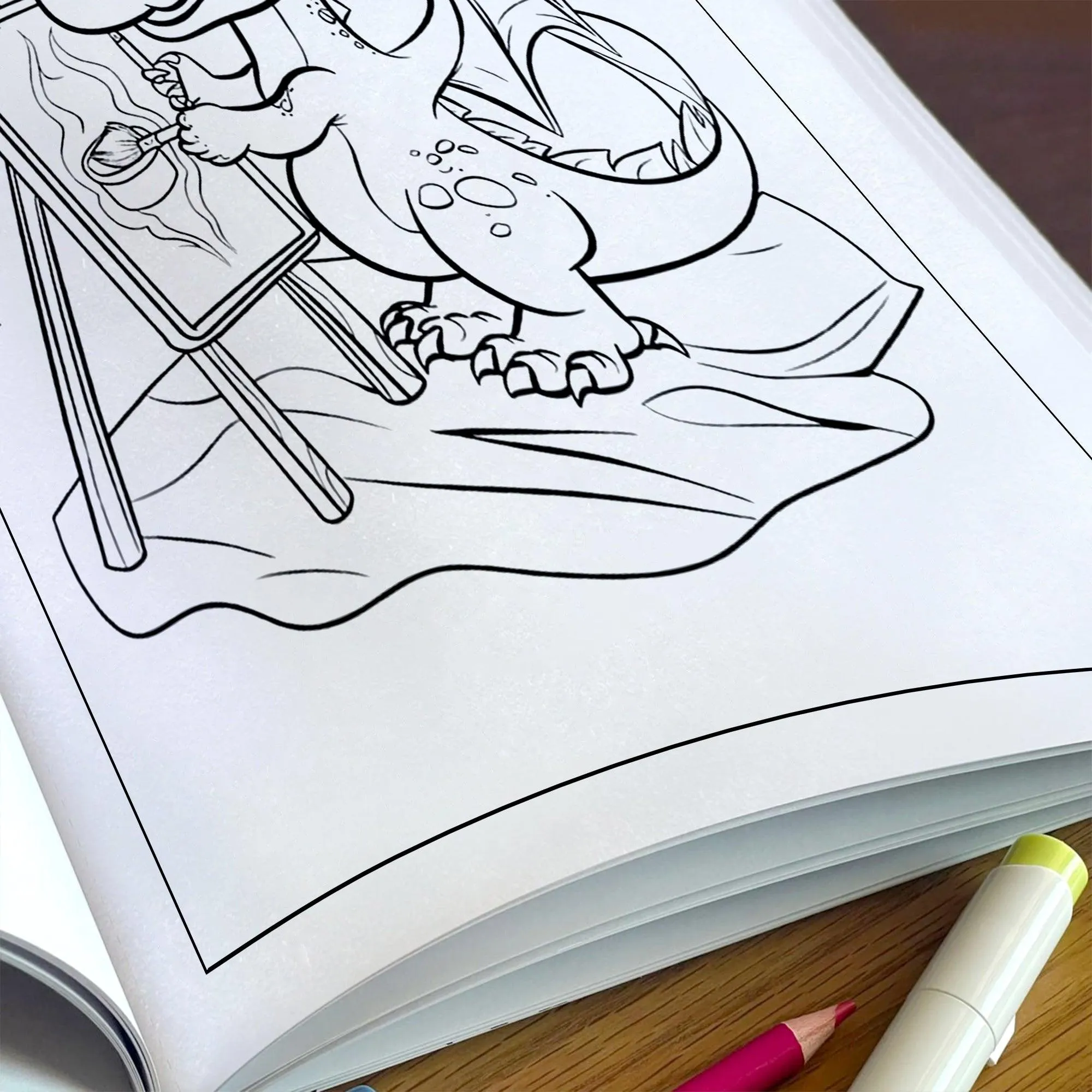 Kawaii Dinosaur World – Cute Dino Adventure Coloring Pages – 48 Pages – Magical, Fun, Easy to Color – For Kids - image 5