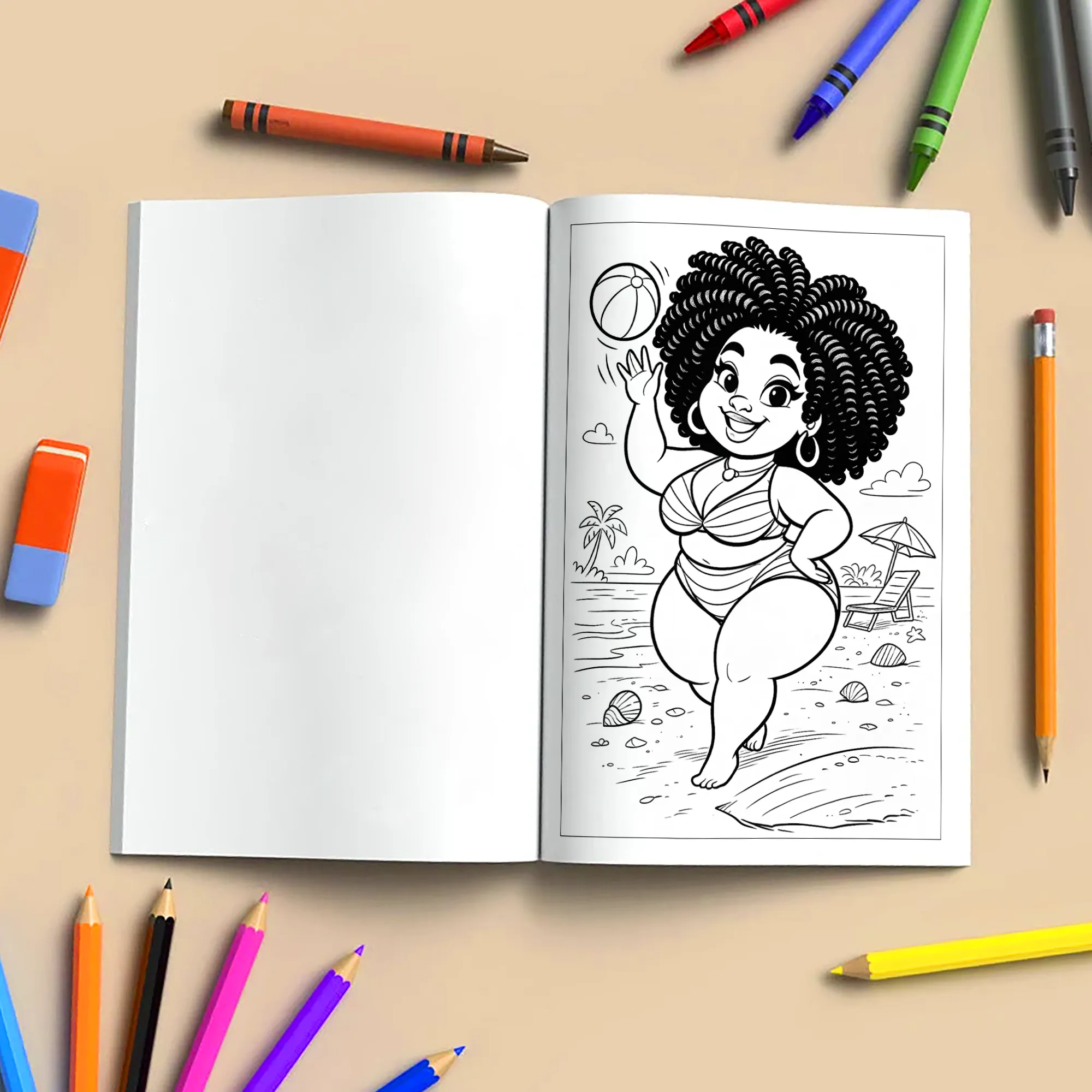 Afro Cuties at Their Best Coloring Pages – 48 Pages – Cute, Empowering, Everyday Joy – For Adults - image 5