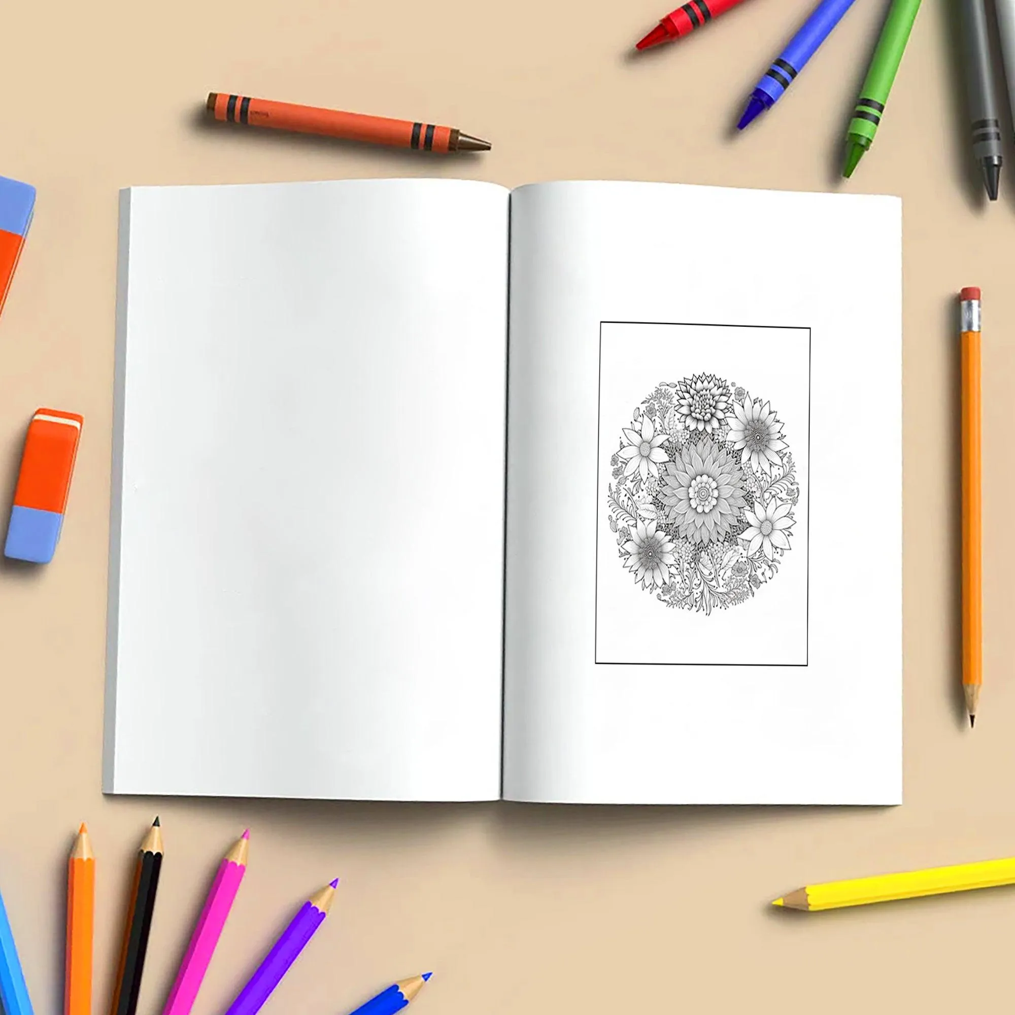 Radiant Blooms Coloring Pages – 48 Pages – Floral Mandala Patterns, Garden Flowers – For Adults - image 4