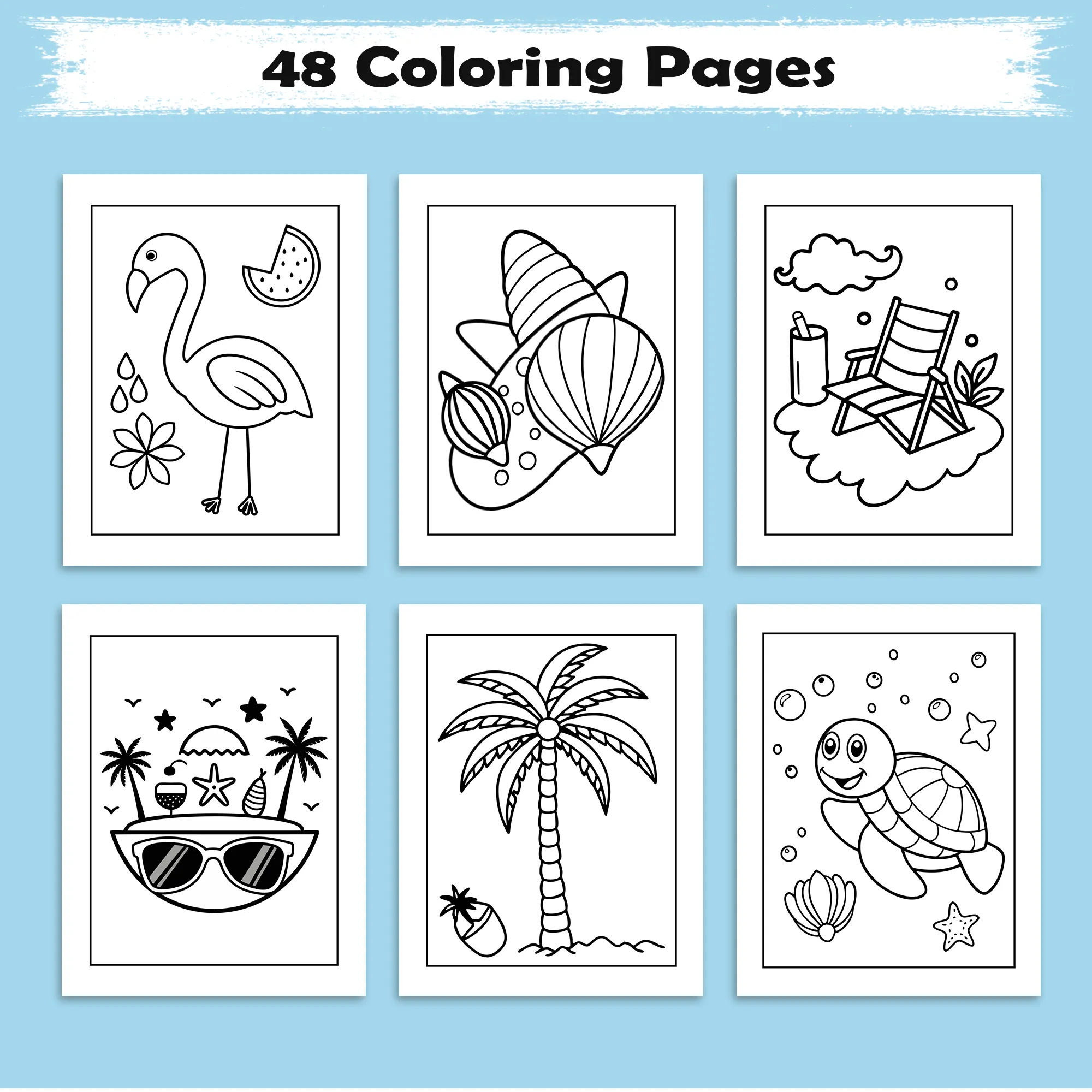 Tropical Vibes Hawaii Coloring Pages – 48 Relaxing Summer Scenes for Kids - image 3