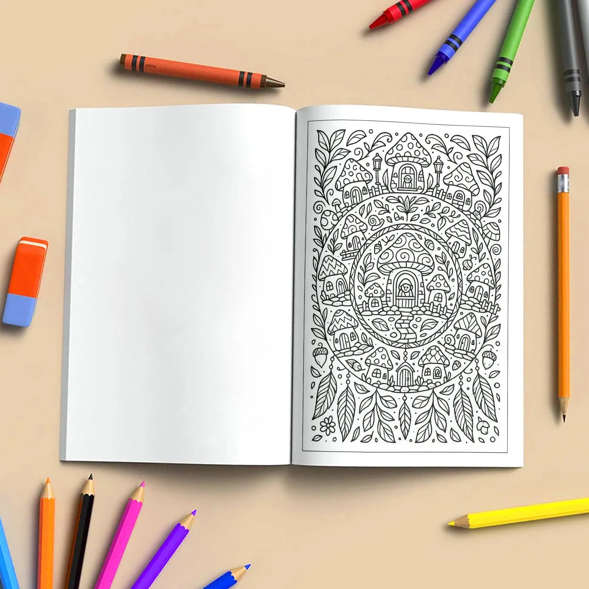 Enchanted Homes Mandalas Coloring Pages – 48 Fantasy Village Designs for Adults - image 4