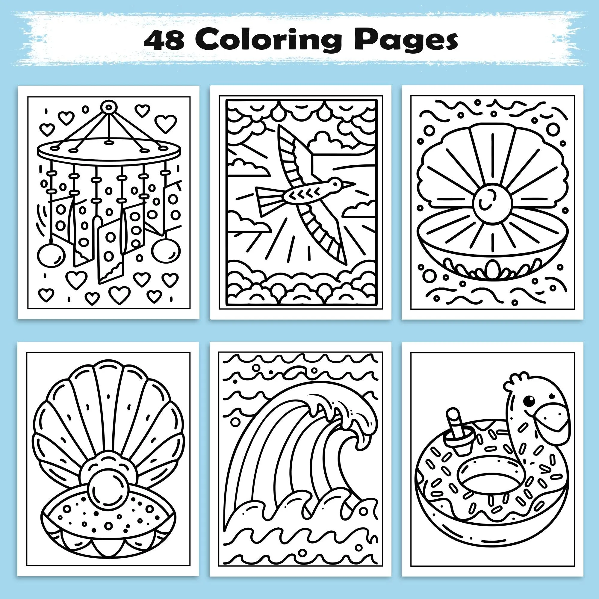 Aloha Vibes Hawaii Coloring Pages – 48 Fun Beach & Island Scenes for Kids - image 3