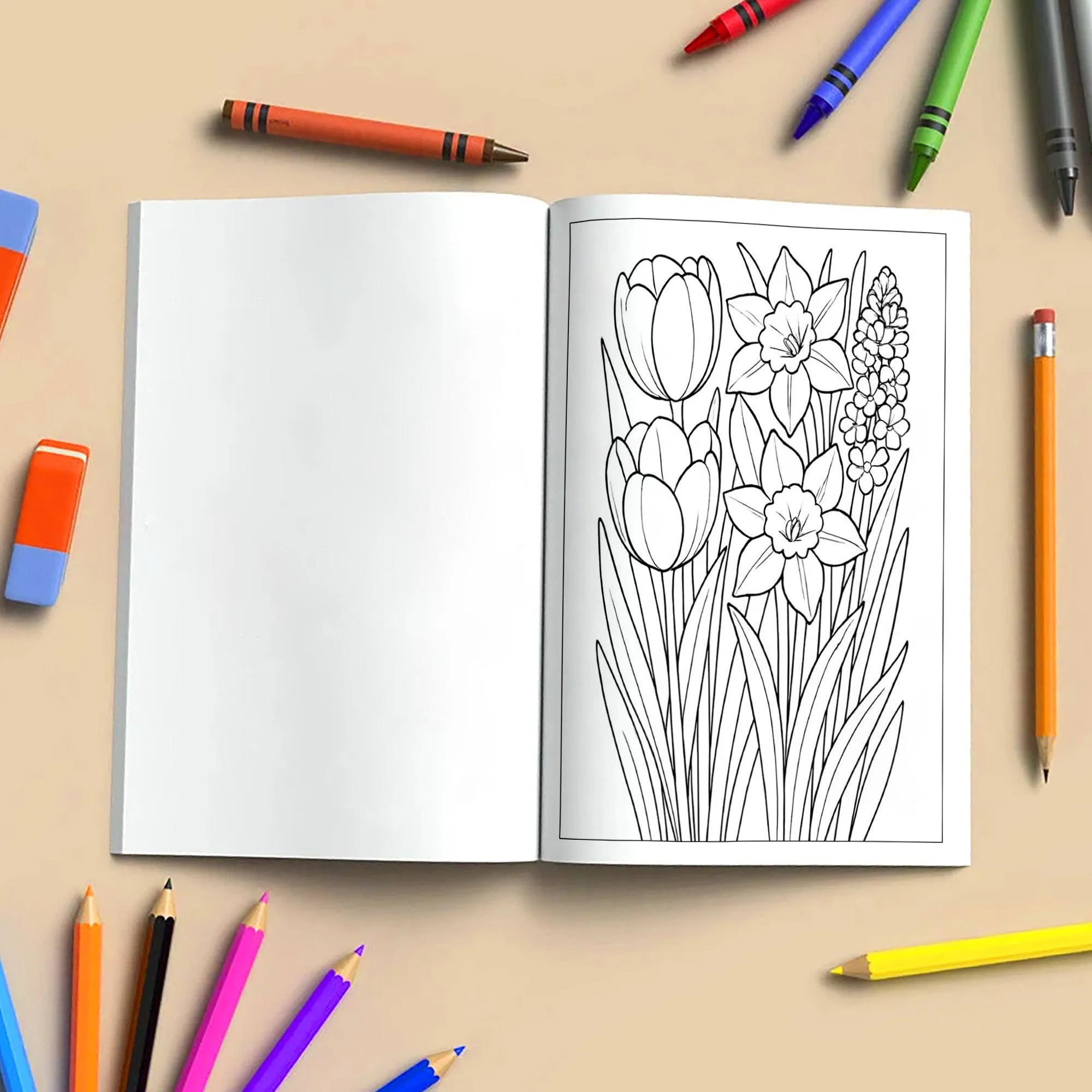 Elegant Flower Garden – Flower Coloring Pages – 48 Pages – Botanical, Calm, Relaxing Designs – For Adults - image 4