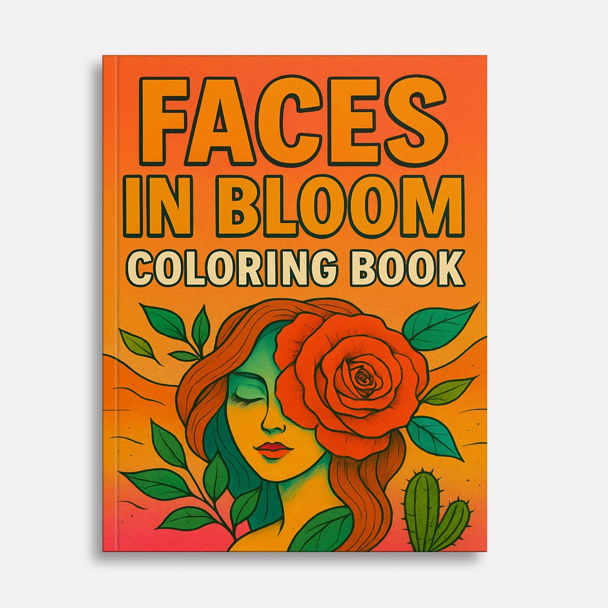 Faces in Bloom – Coloring Pages – 48 Surreal Floral Portraits – For Kids And Adults - image 2