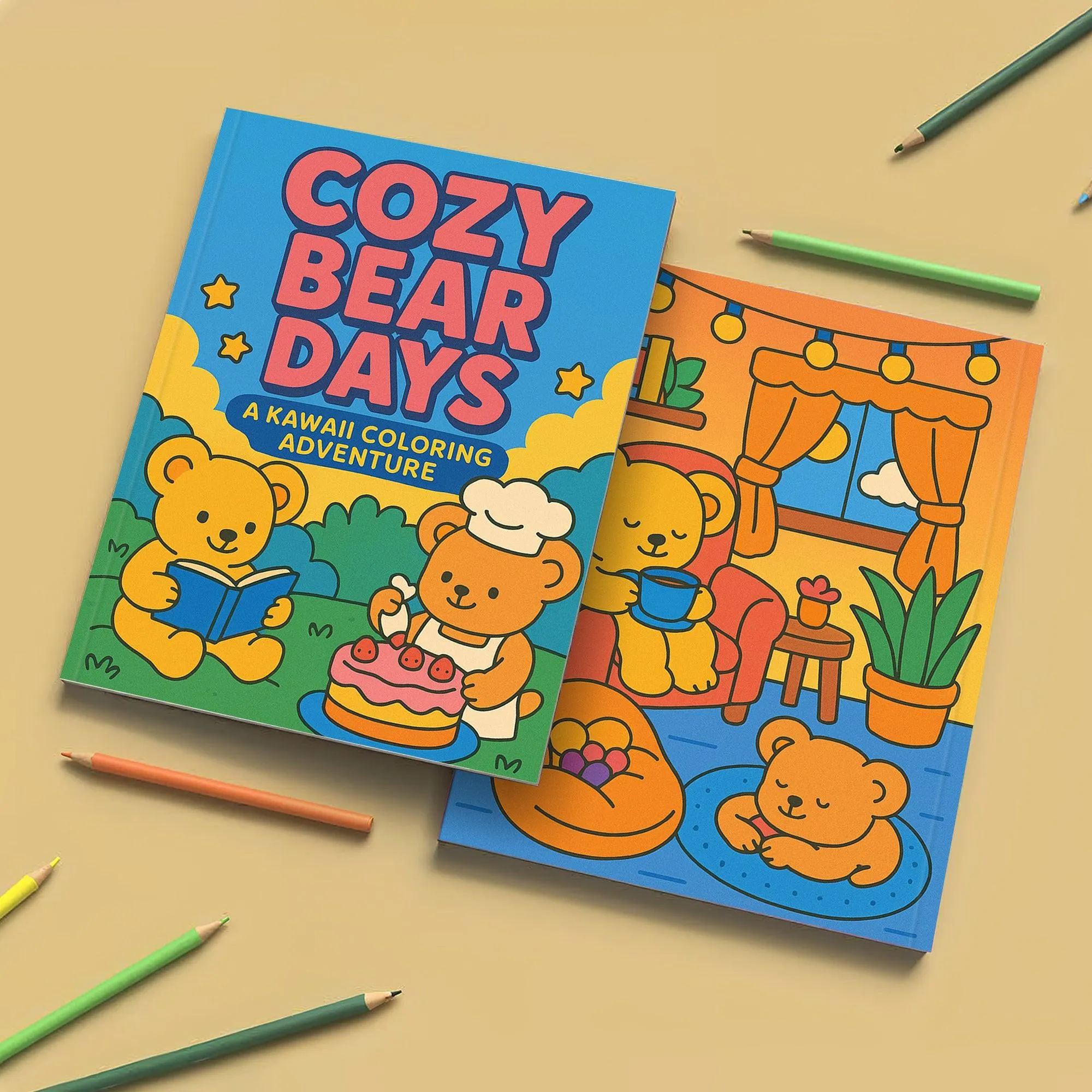Cozy Bear Days – A Kawaii Coloring Adventure | 48 Adorable Cozy Bear-Themed Pages for Relaxation & Fun - image 7