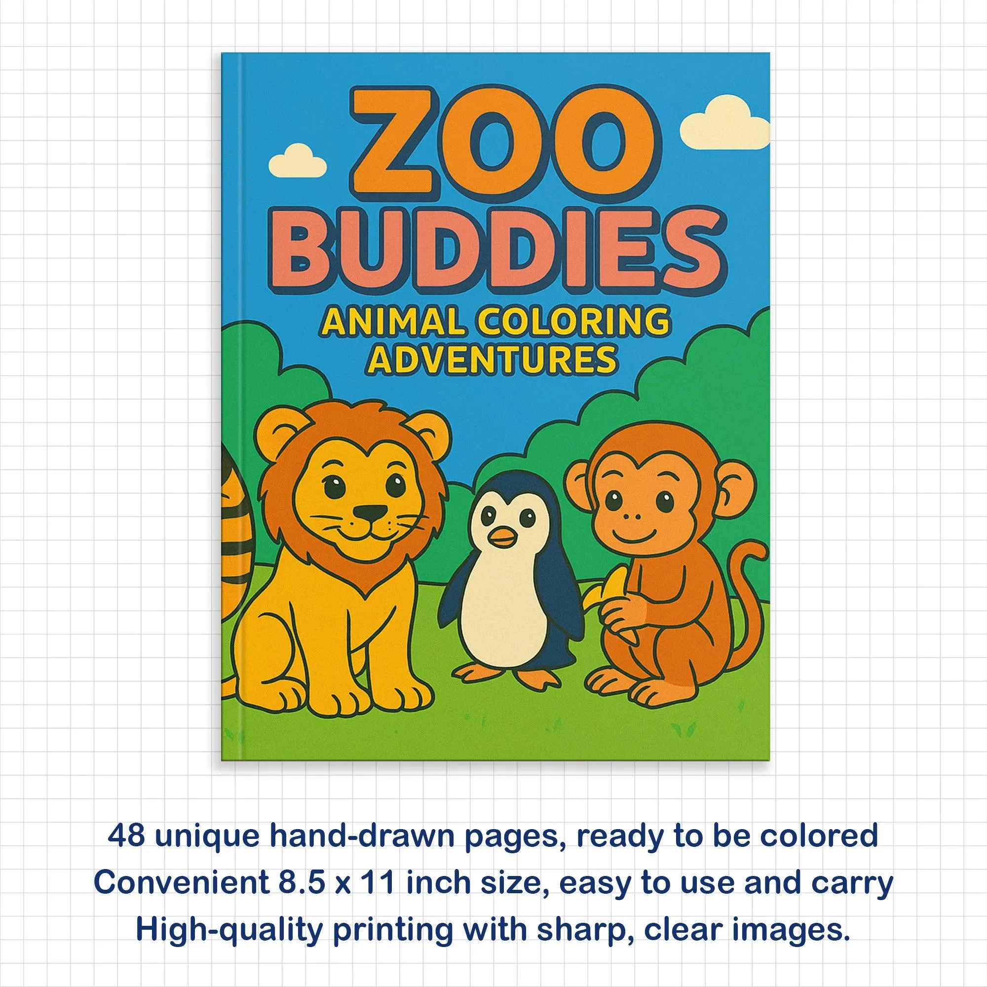 Zoo Buddies – Animal Coloring Adventures | 48 Fun Coloring Pages for Kids - image 3
