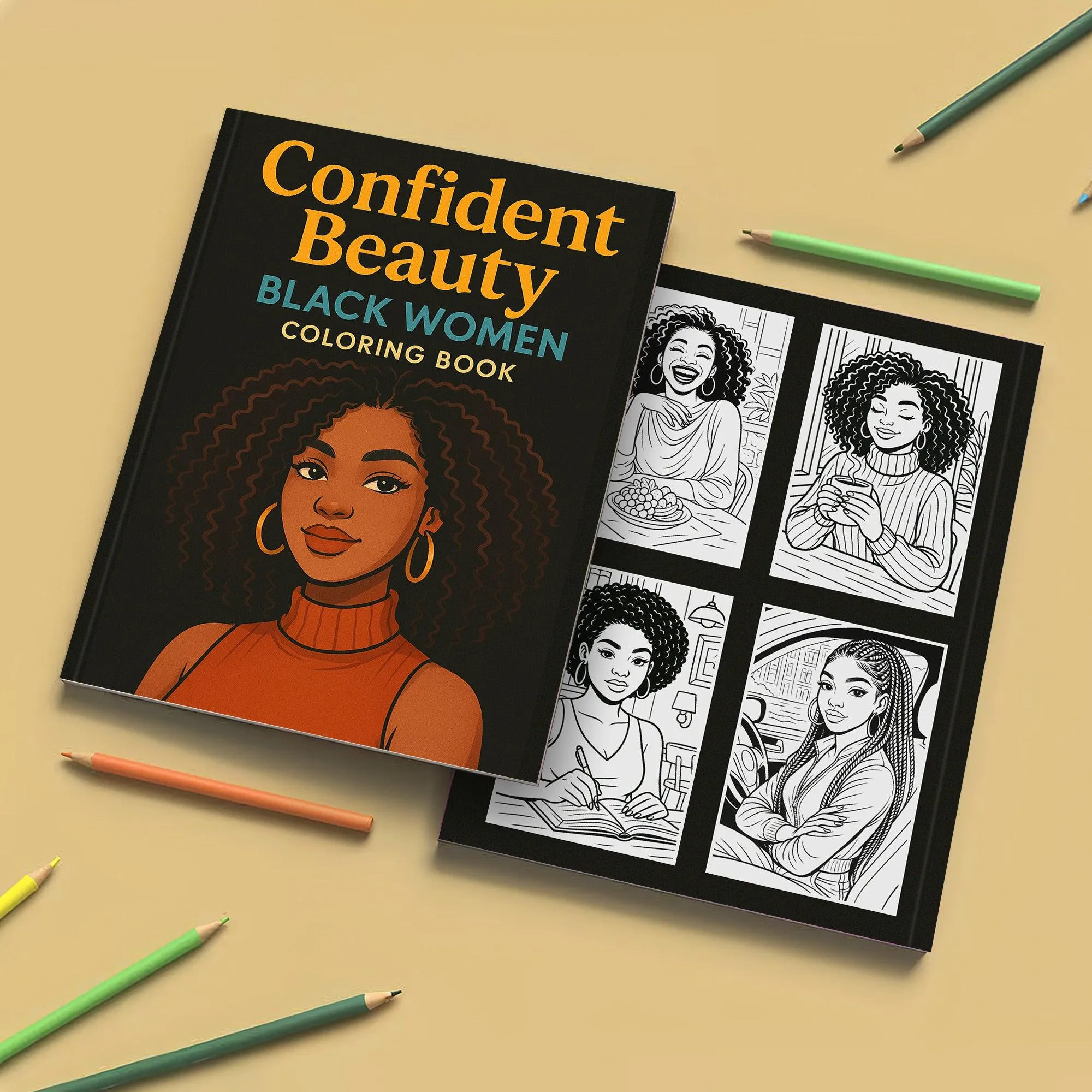 Confident Beauty Black Women Coloring Pages – 48 Pages – Bold, Empowering, Self-Love Portraits – For Adults - image 5