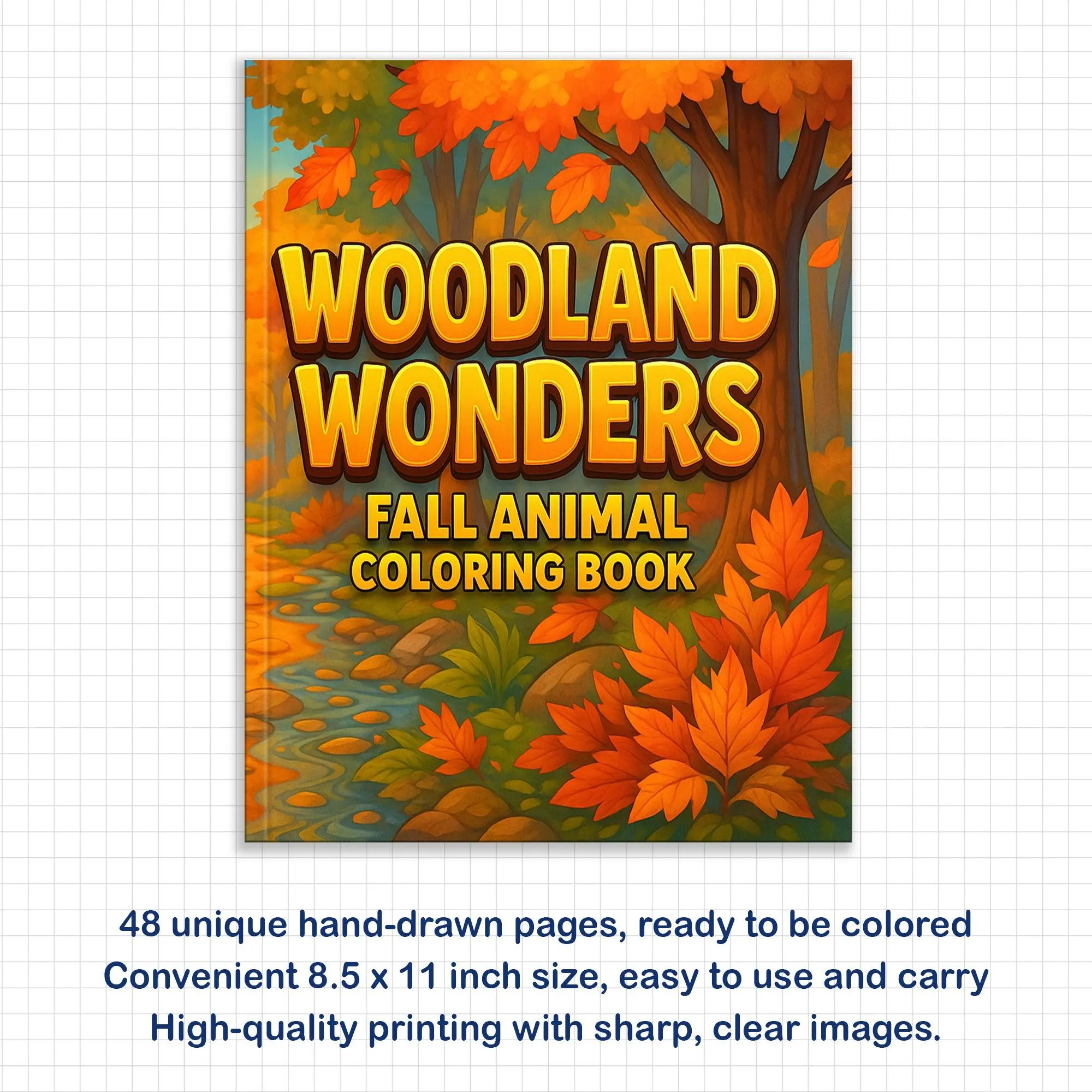 Woodland Wonders Coloring Pages – 48 Pages – Fun Autumn Designs – For Kids - image 2