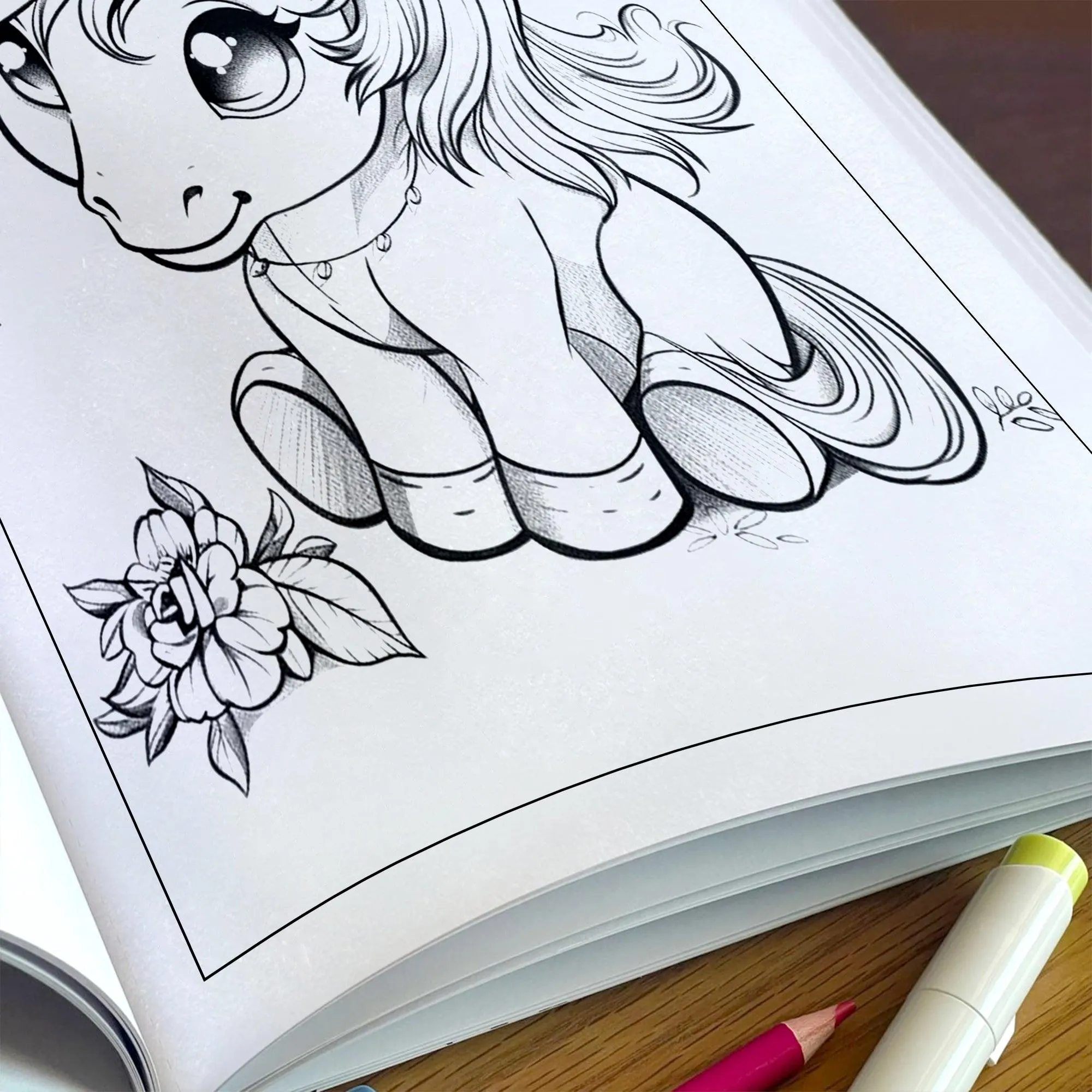 Unicorn Friends in Bloom Coloring Pages – 48 Playful and Kid-Friendly Illustrations - image 5