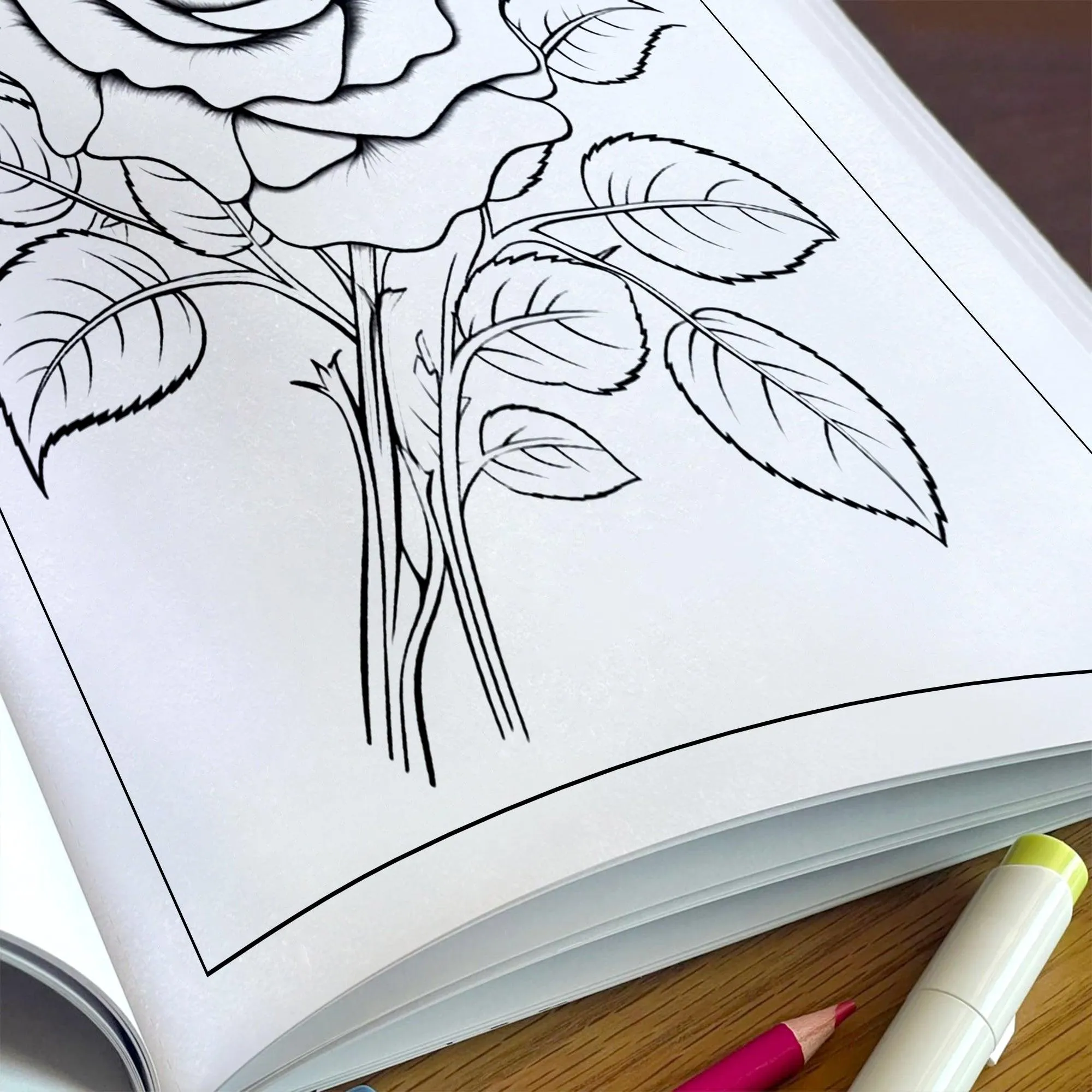 Timeless Roses Coloring Pages – 48 Pages – Beautiful Rose Designs, Floral Art, For Adults - image 5