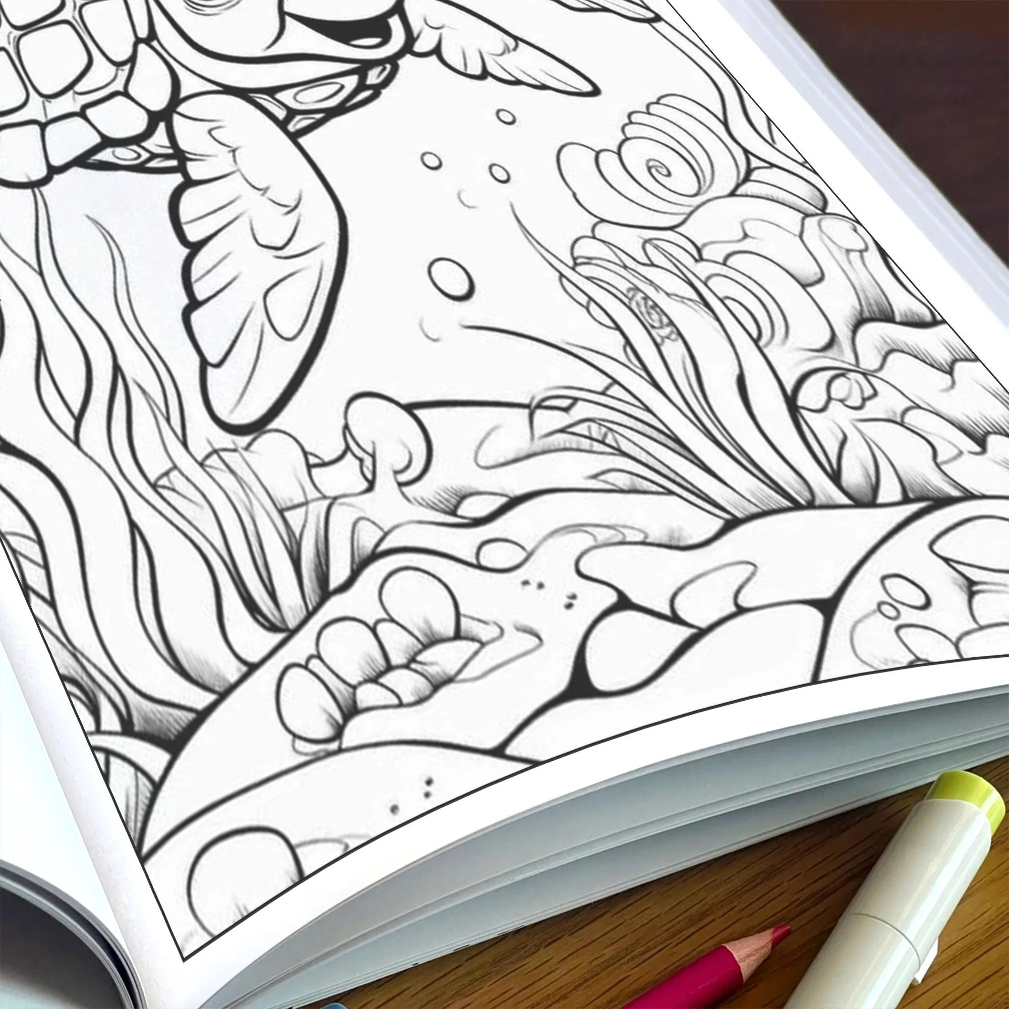 Ocean Animal Smiles  – Animal Coloring Pages – 48 Pages – Cute Sea Creatures, Whales, Turtles & Jellyfish – For Kids - image 5