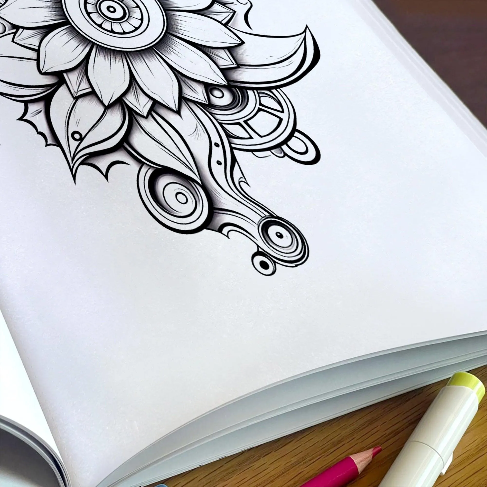 Mechanical Petals Mandala Coloring Pages – 48 Intricate Steampunk Flower Illustrations for Adults - image 5
