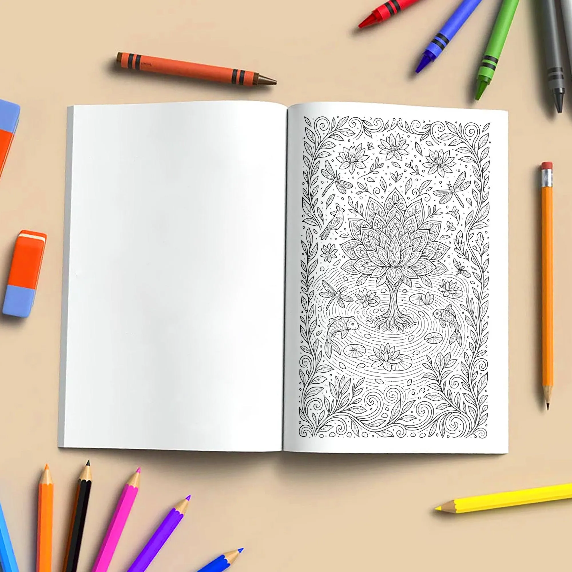 Enchanted Realms Mandalas Coloring Pages – 48 Fantasy Designs of Sacred Nature - For Adults - image 5
