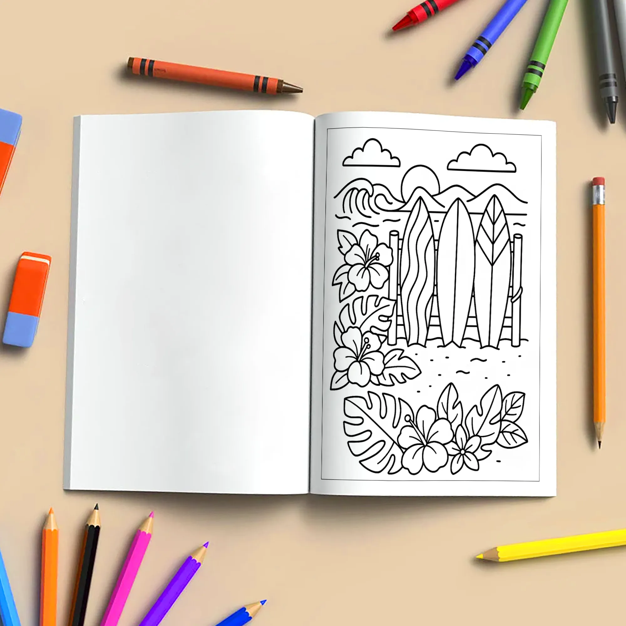 Tropical Surf Party Coloring Pages – 48 Fun Designs for Kids - image 5