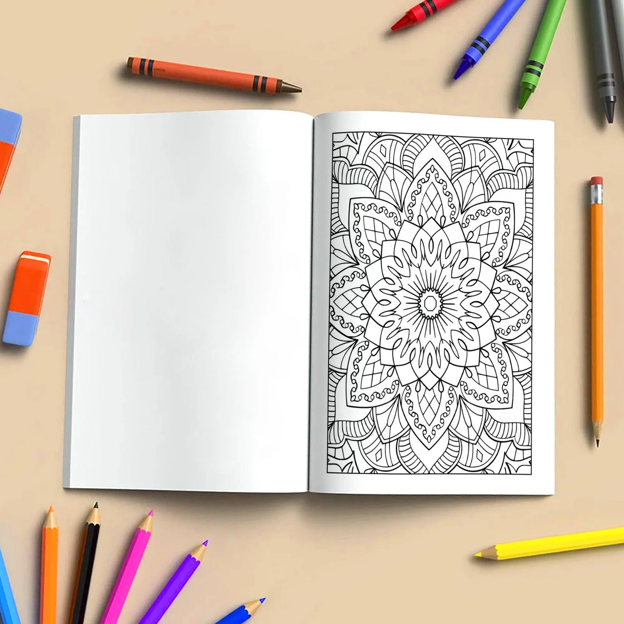 Sacred Bloom Mandalas – Mandala Coloring Pages – 48 Pages – Floral, Detailed, Stress Relief Designs – For Adults - image 4