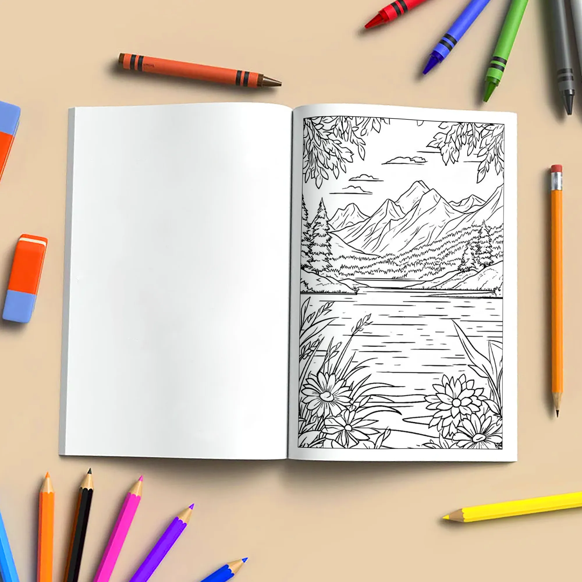 Tranquil Hawaii Views Coloring Pages – 48 Peaceful Island Landscapes – For Adults - image 4