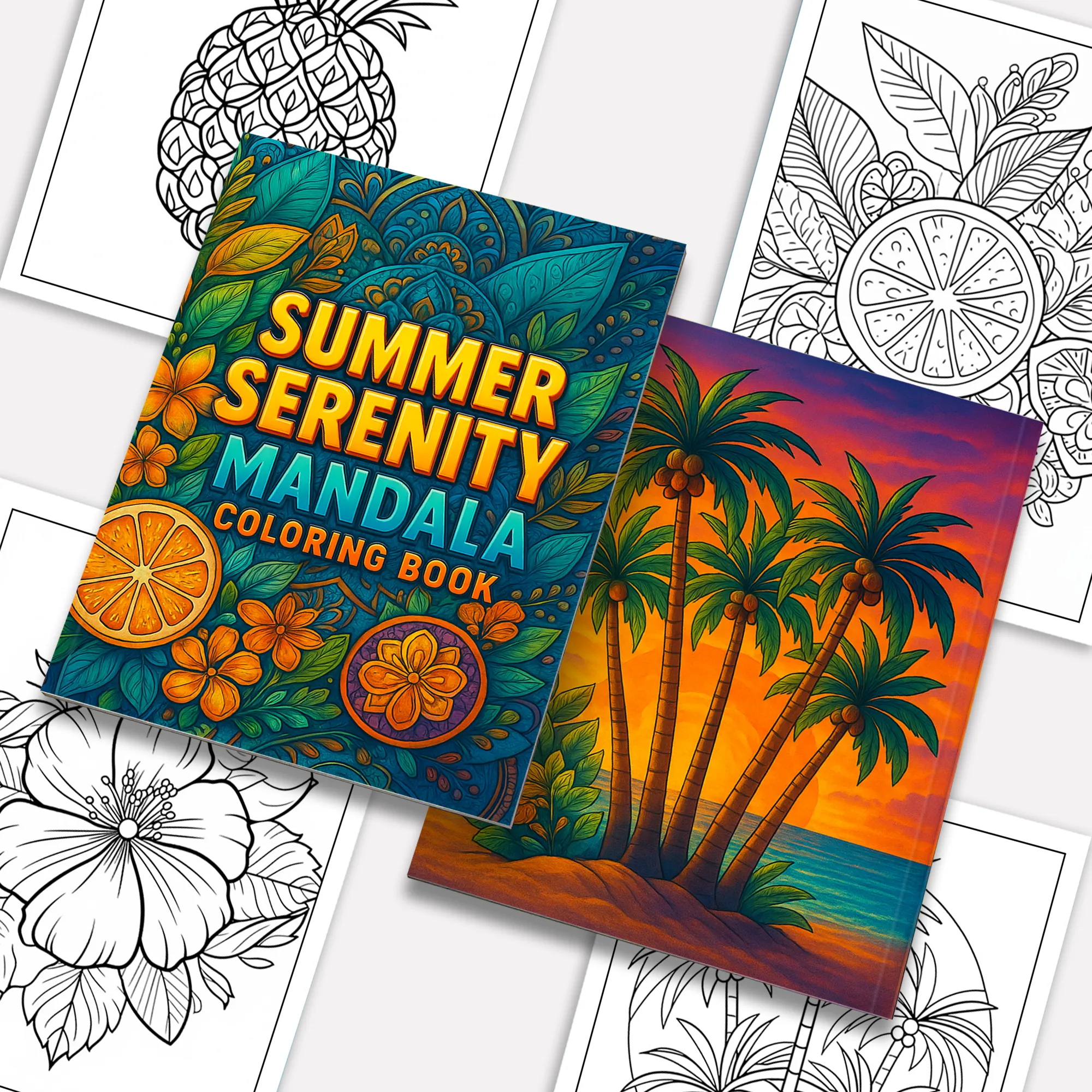 Summer Serenity Mandala Coloring Pages – 48 Designs for Adults