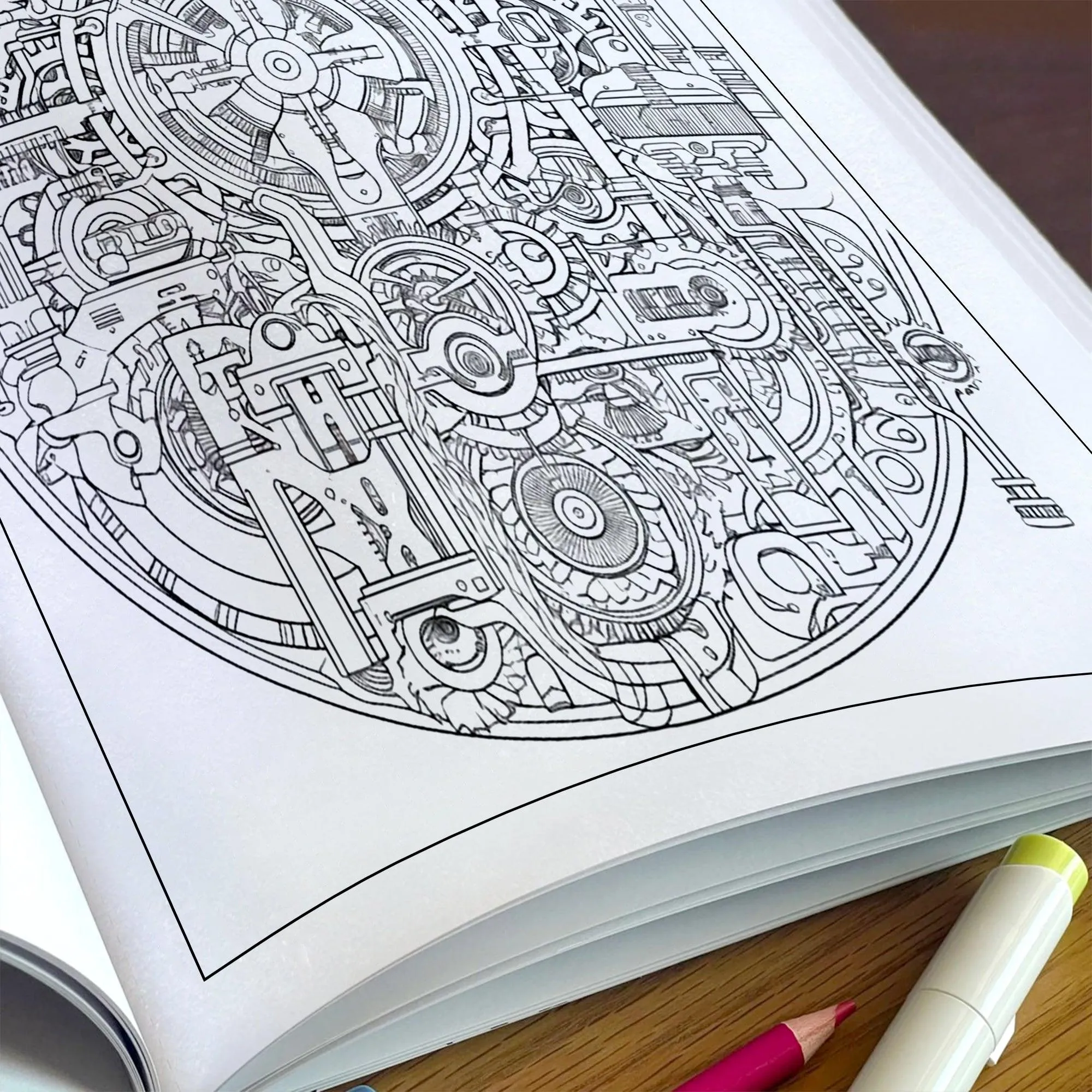 Plumbing Patterns – Plumbing Mandala Coloring Pages – 48 Pages – Complex Pipework and Engineering Designs – For Adults - image 4