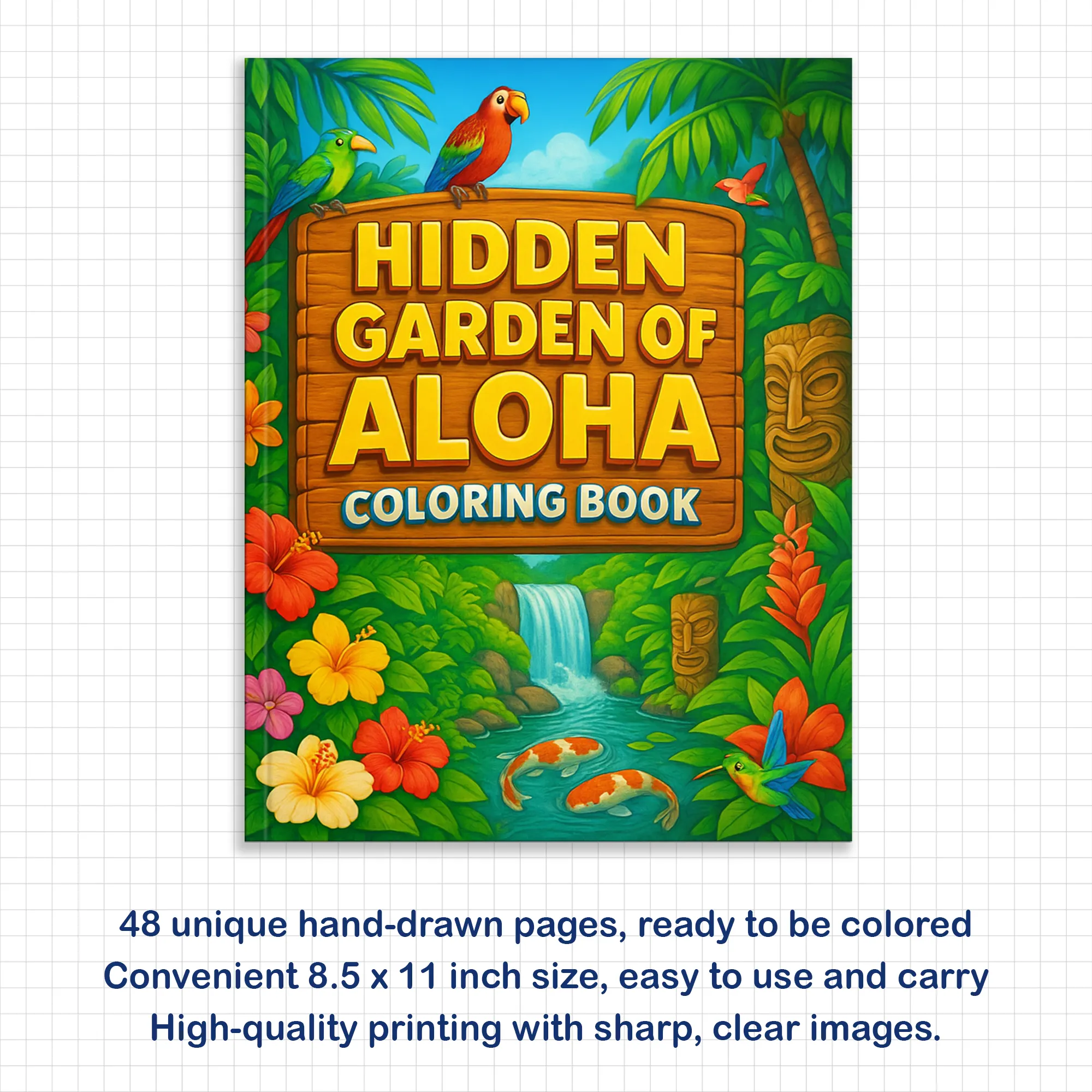 Hidden Garden of Aloha Coloring Pages – 48 Peaceful Nature Scenes for Adults - image 2