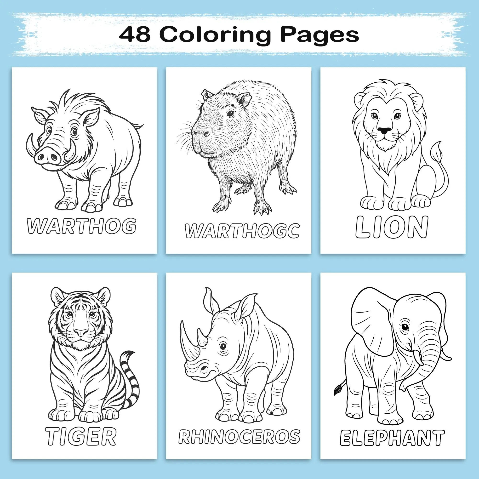Zoo Buddies – Animal Coloring Adventures | 48 Fun Coloring Pages for Kids - image 4