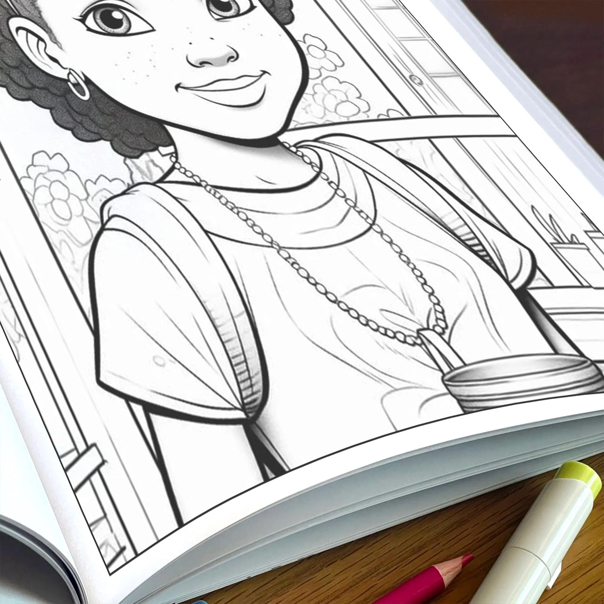 Melanin Magic – Black Girls Coloring Pages – 48 Pages – Bold, Graceful, Natural Beauty – For Adults - image 5